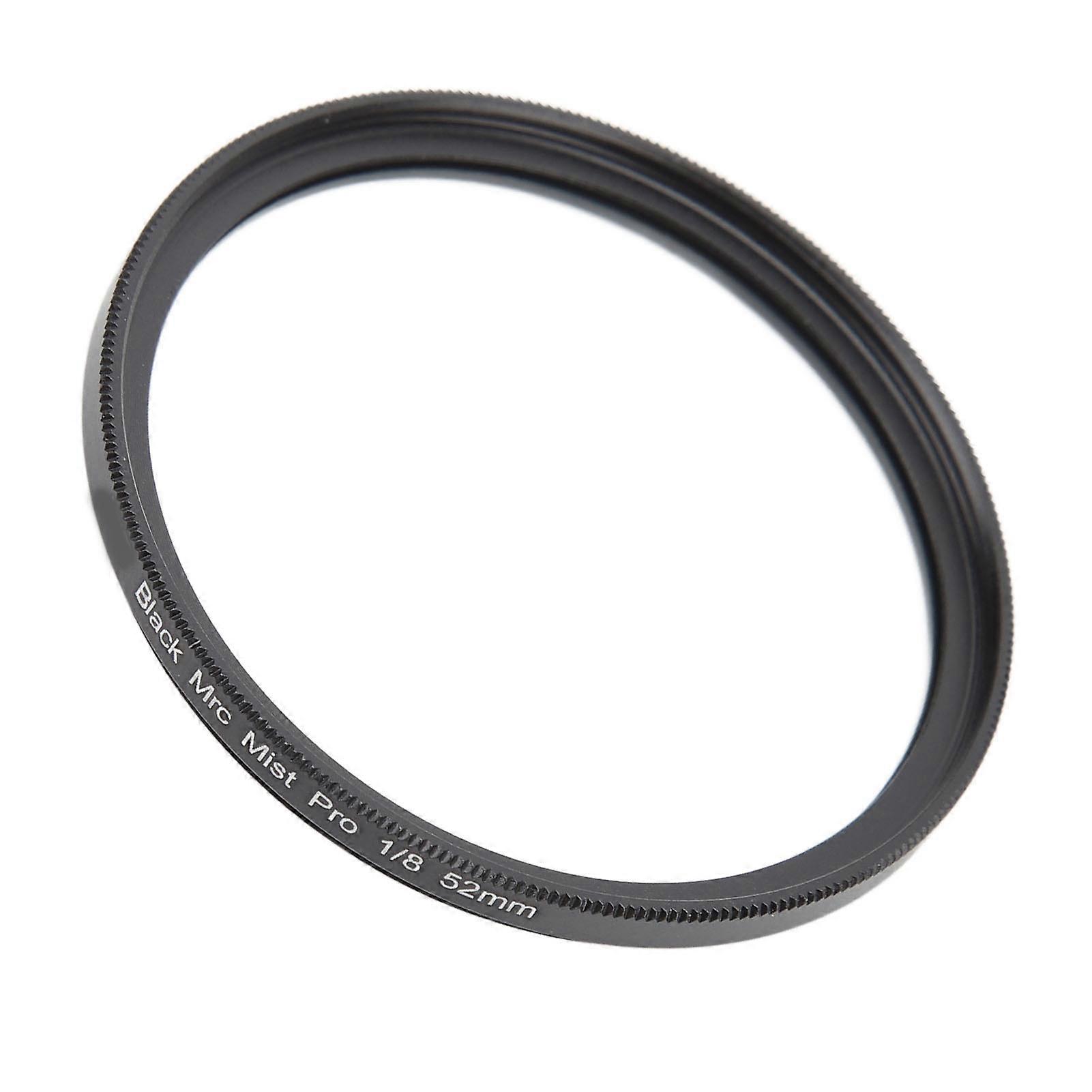 Camera Black Mist Filter 1/8 Black Soft Light Filter Portrait Soft Focus Filter for Video Vlog Portrait Photography 52MM 