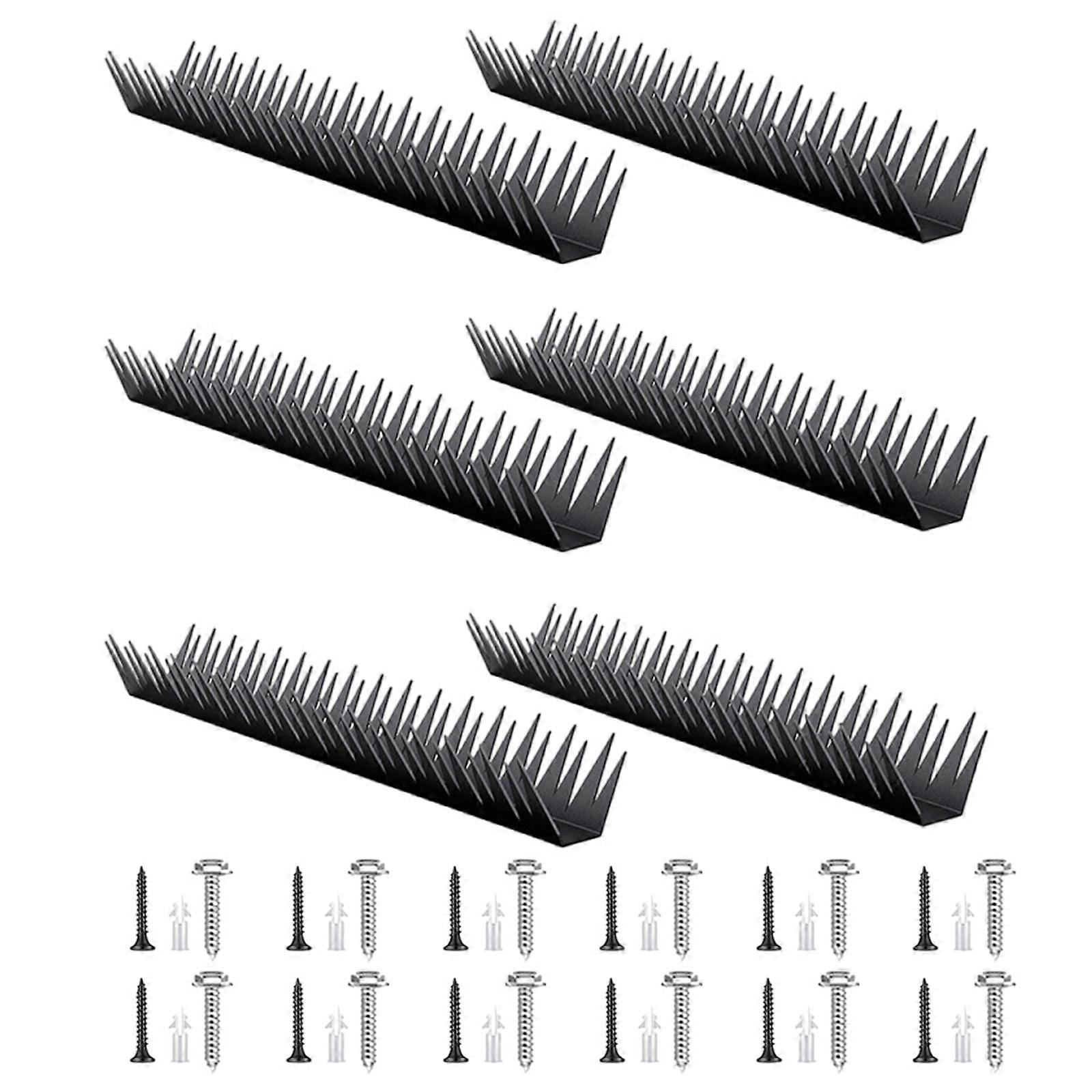 Pack of 6 AntiClimb Metal Fence Spikes Weather Resistant Security Spikes for Walls and Fences Prevent Cats and Bird