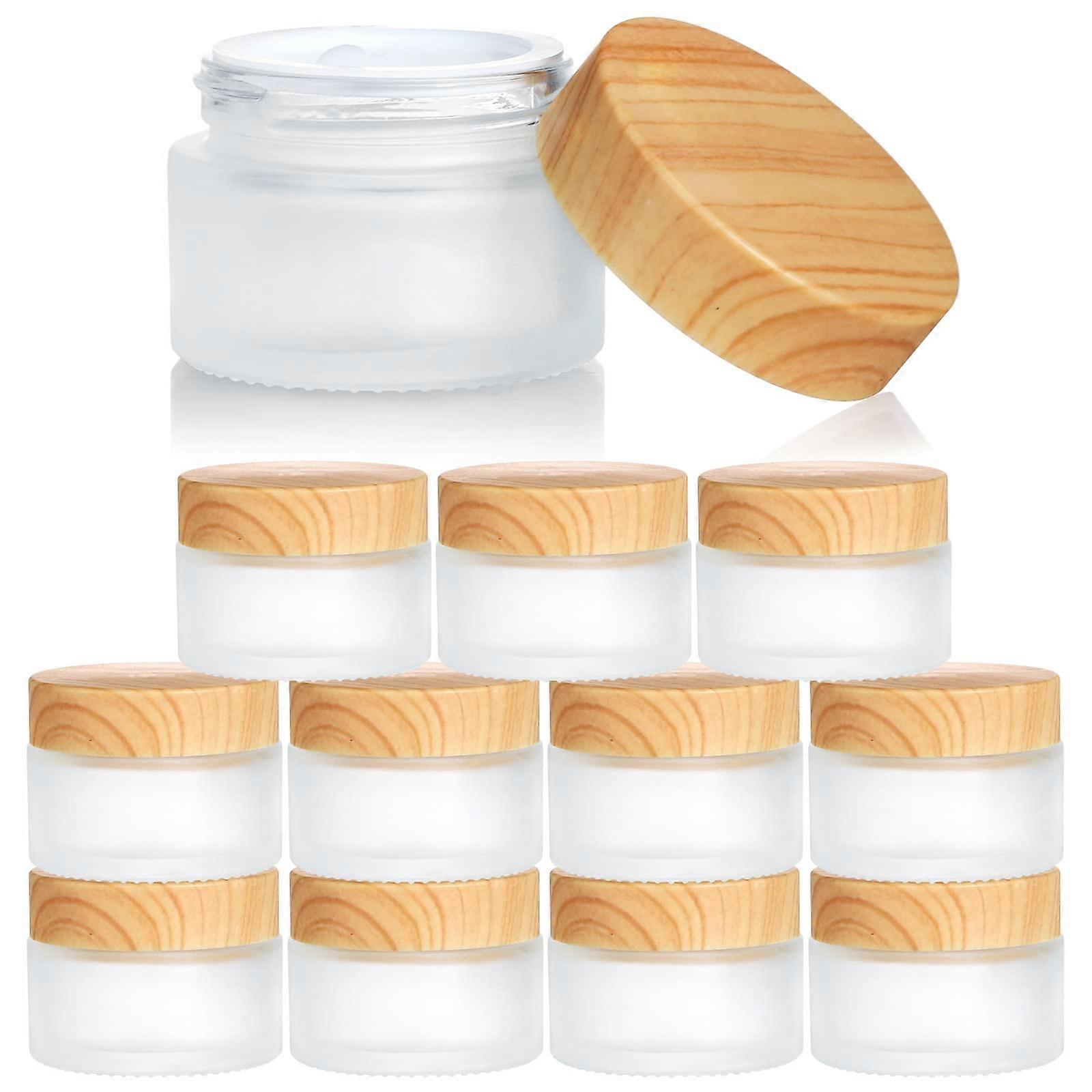 12 Packs 30ml Glass Cosmetic Containers with Leak Proof Lids for Creams, Oils, and Serums, Travel Size Storage Jars