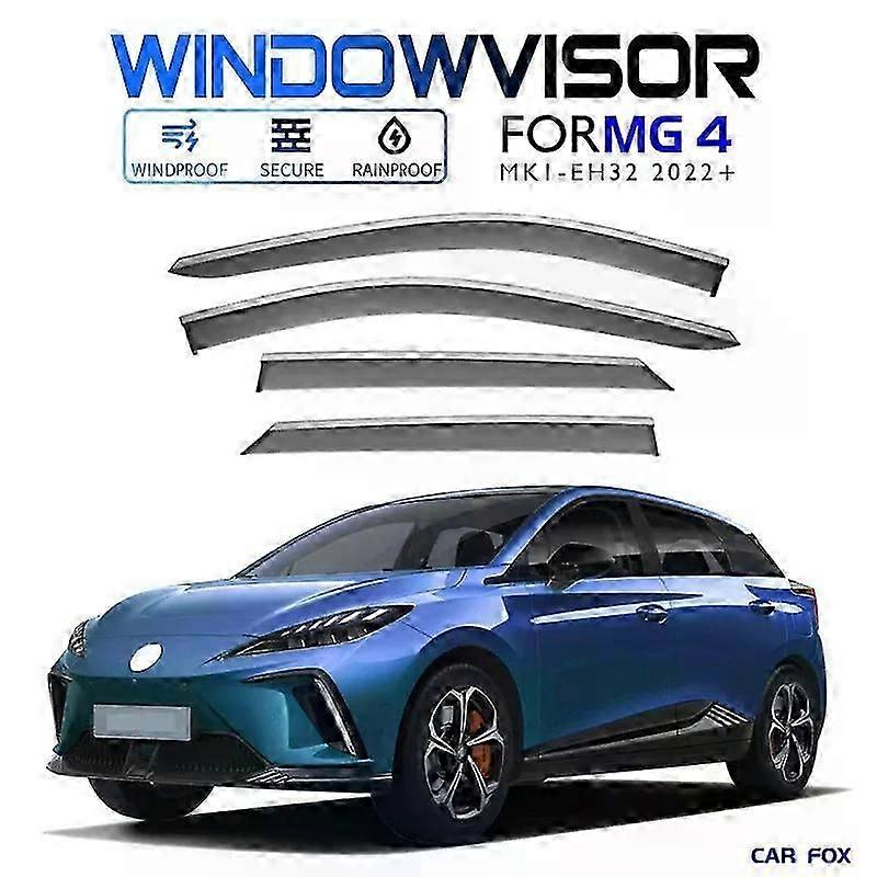 Applies to Suitable for MG4 MK1 EH32 2022+ Window Visor Vent Shades Ventvisor Wind Deflectors Visors Rain Visor