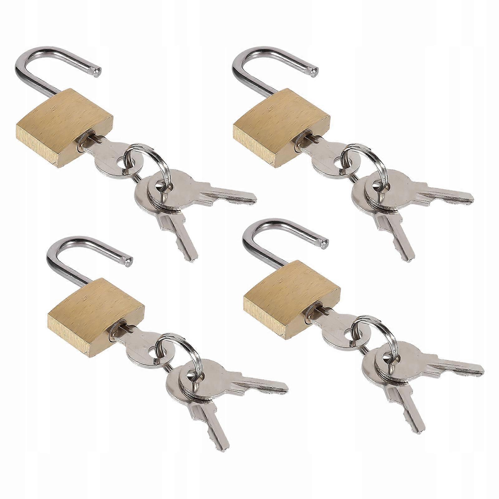 Mini Padlock, One Key System 4 Pcs