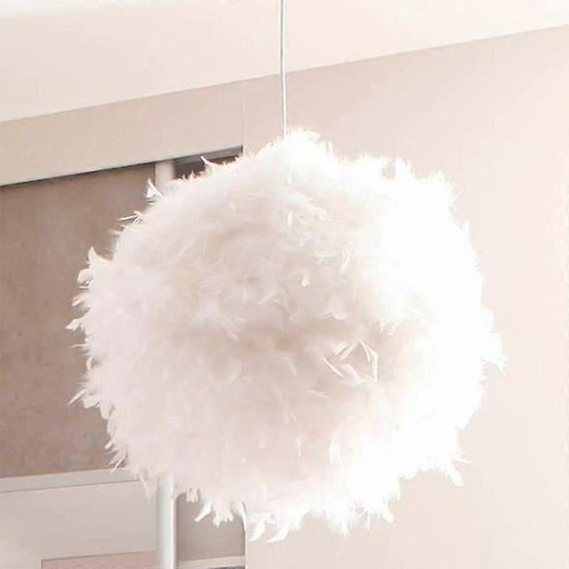Feather chandelier - E27 - 40W - White - 30 cm