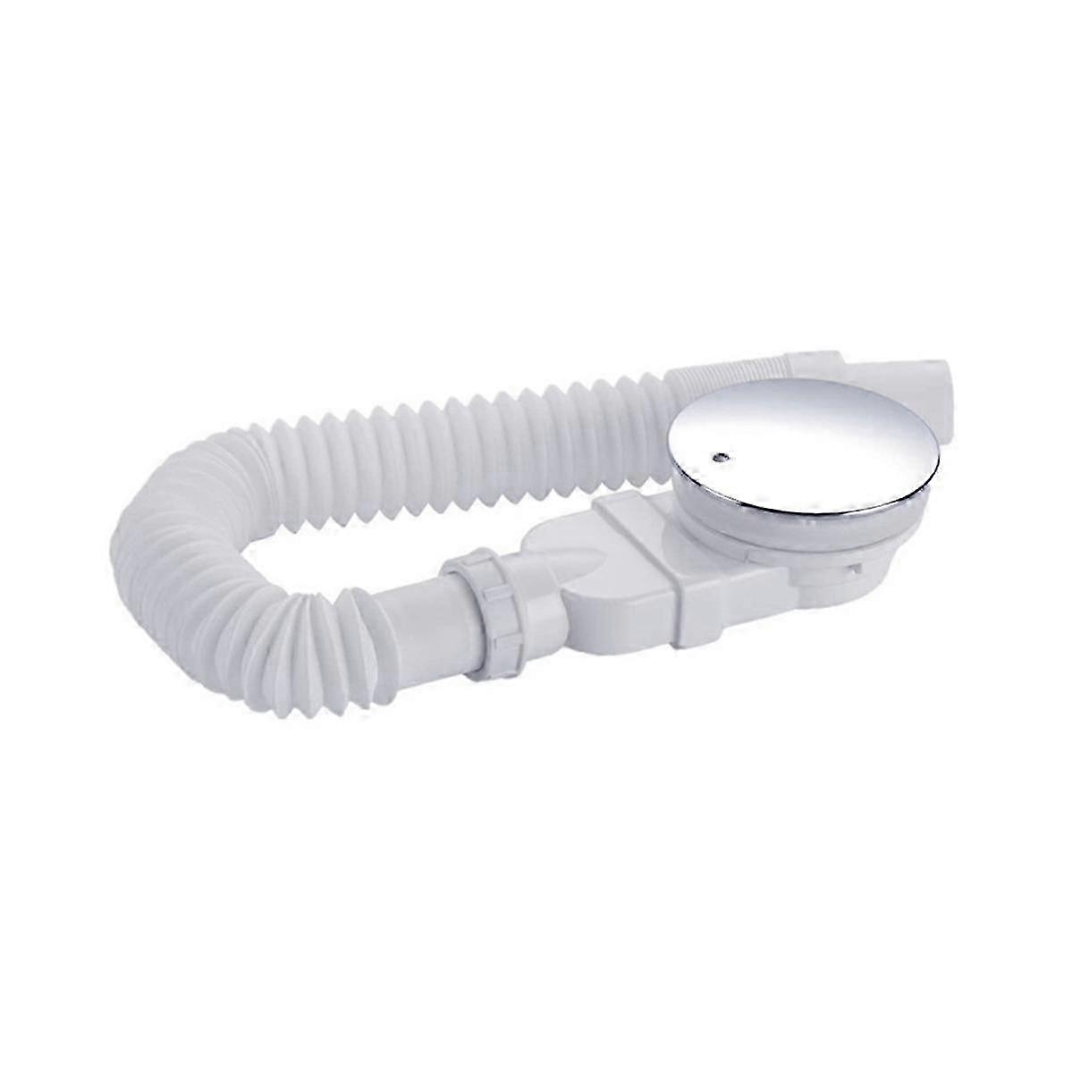 Low Profile Chrome ABS Shower Drain Trap with Siphon Odor Prevention, Side Installation for Shower Tray