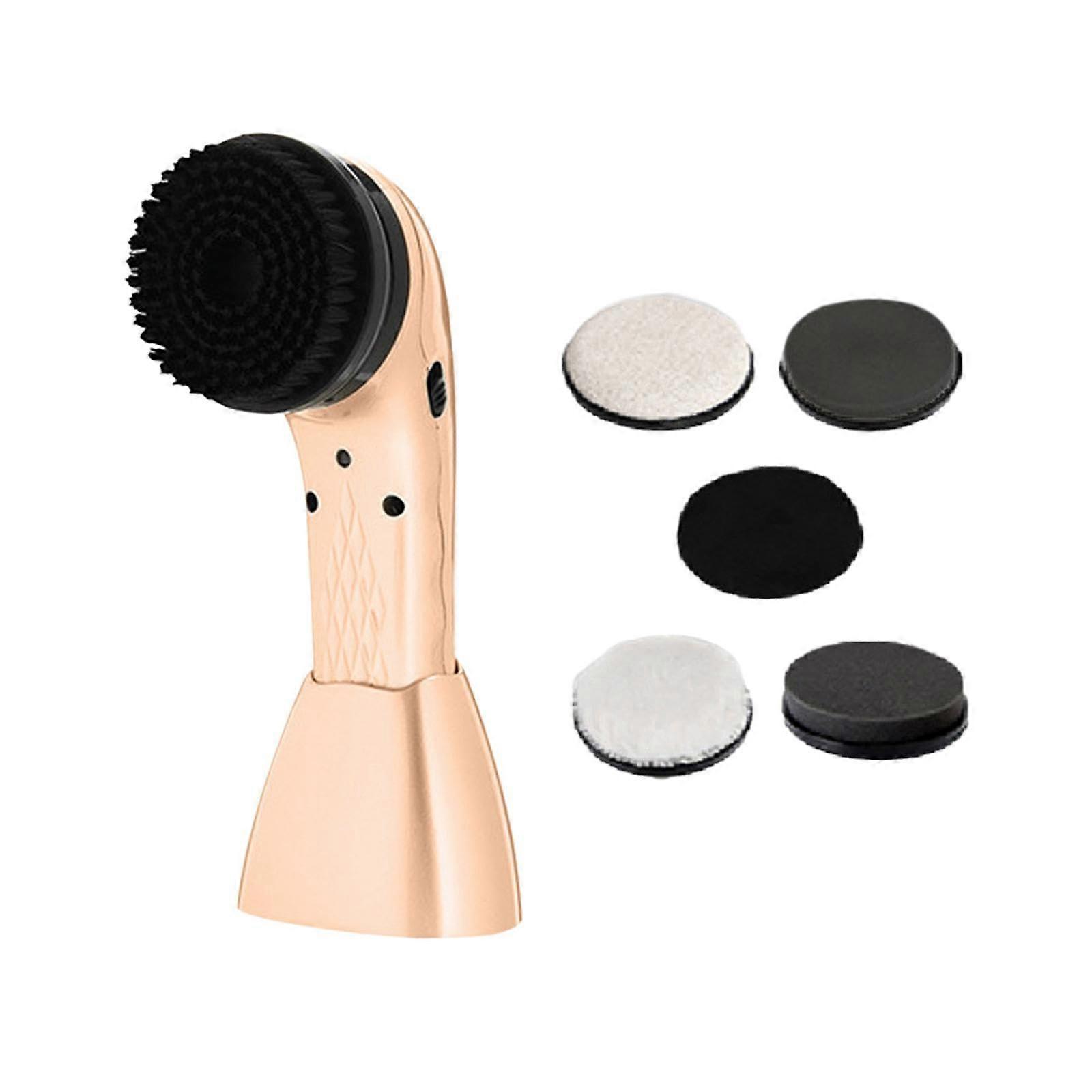 Shoe Polisher Kit Dust Cleaner High Power USB Automatic Shoe Shine Kit with Adjustable Speed for Bags Sofa, gold Ref: 2063