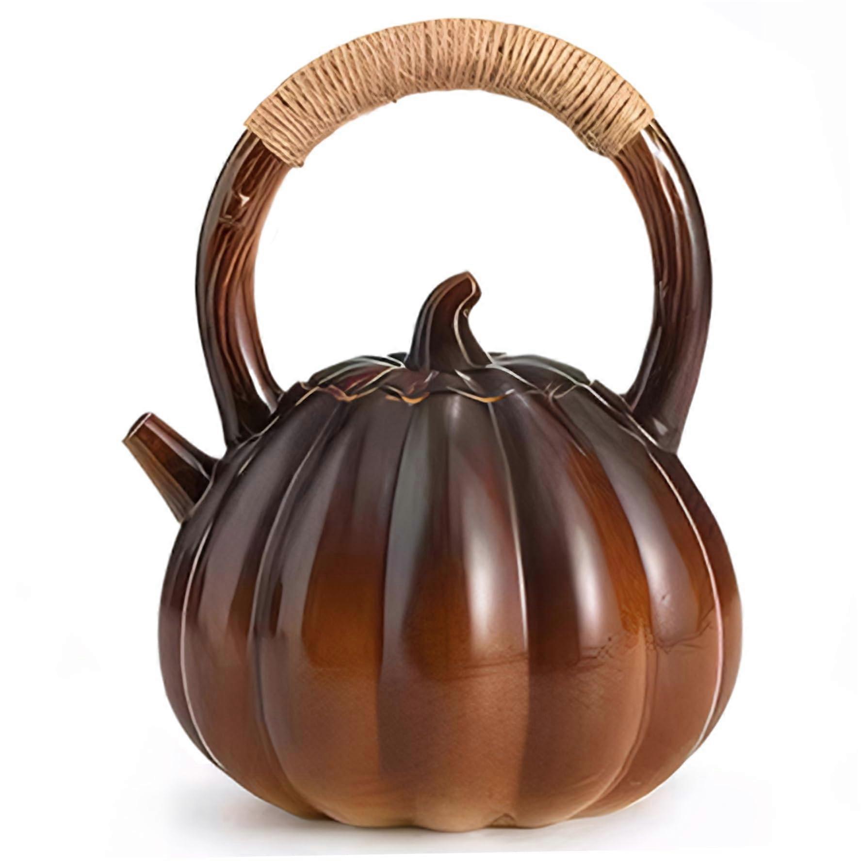 Pumpkin Teapot, 1100ml Pumpkin Head, Pot Unique with Handle and Lid