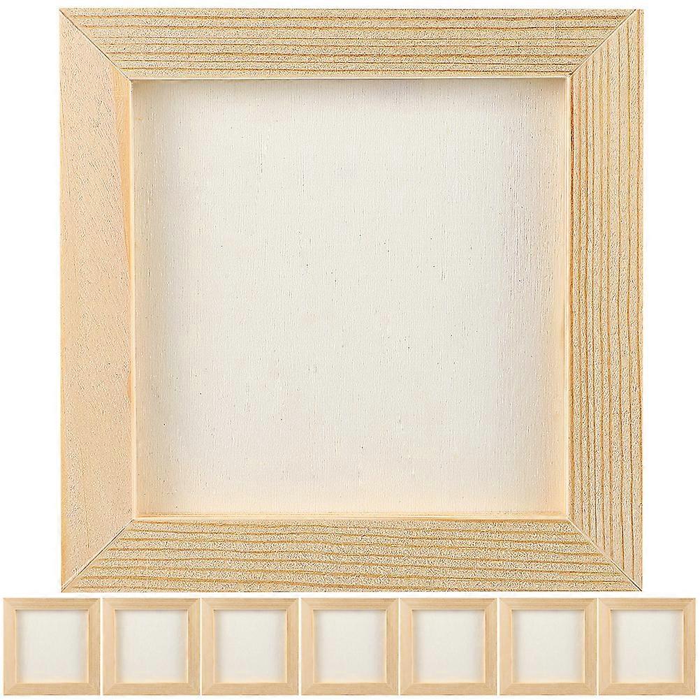 8 Pcs Clay Wooden Picture Frames for DIY Painting, Creative Artwork, and Kids' Craft Projects – Inspire Imagination and Artistic Fun