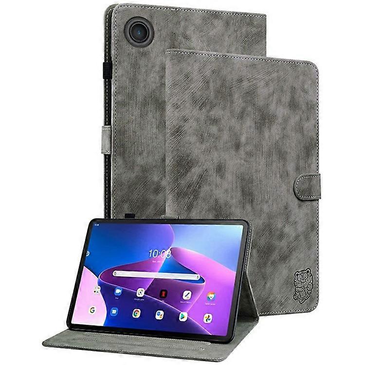 متوافق مع Lenovo Tab TB311FU Case Tiger Imprint غطاء لوحي من جلد البولي يوريثان مضاد للخدش