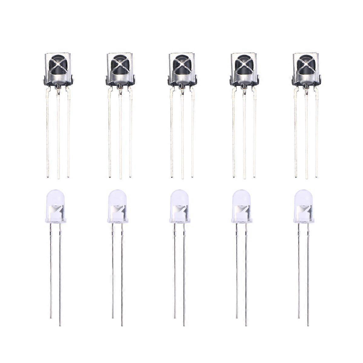 5 Pairs Three Legs Infrared Diode LED IR Emission and Receiver