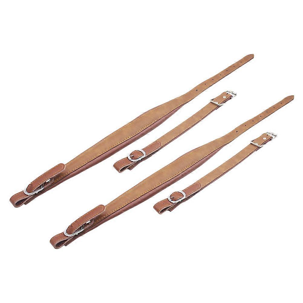 Adjustable Khaki Accordion Strap Set   Durable, Lightweight Instrument Belt for Enhanced Playing Comfort