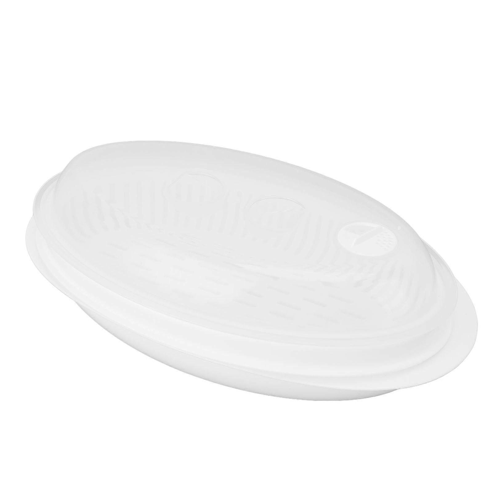 Vegetable Fish Steaming Holder PP Large Size Multifunctional Oval Vegetable and Fish Steaming Palte 