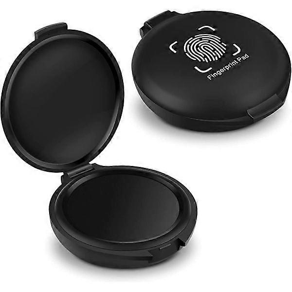 Ink Pad, 2 pcs Thumbprint Pads, Fingerprint Pads, Stamp Ink Pad for Fabric, Quick Drying Ink Pads for Notary Supplies Identification Security ID