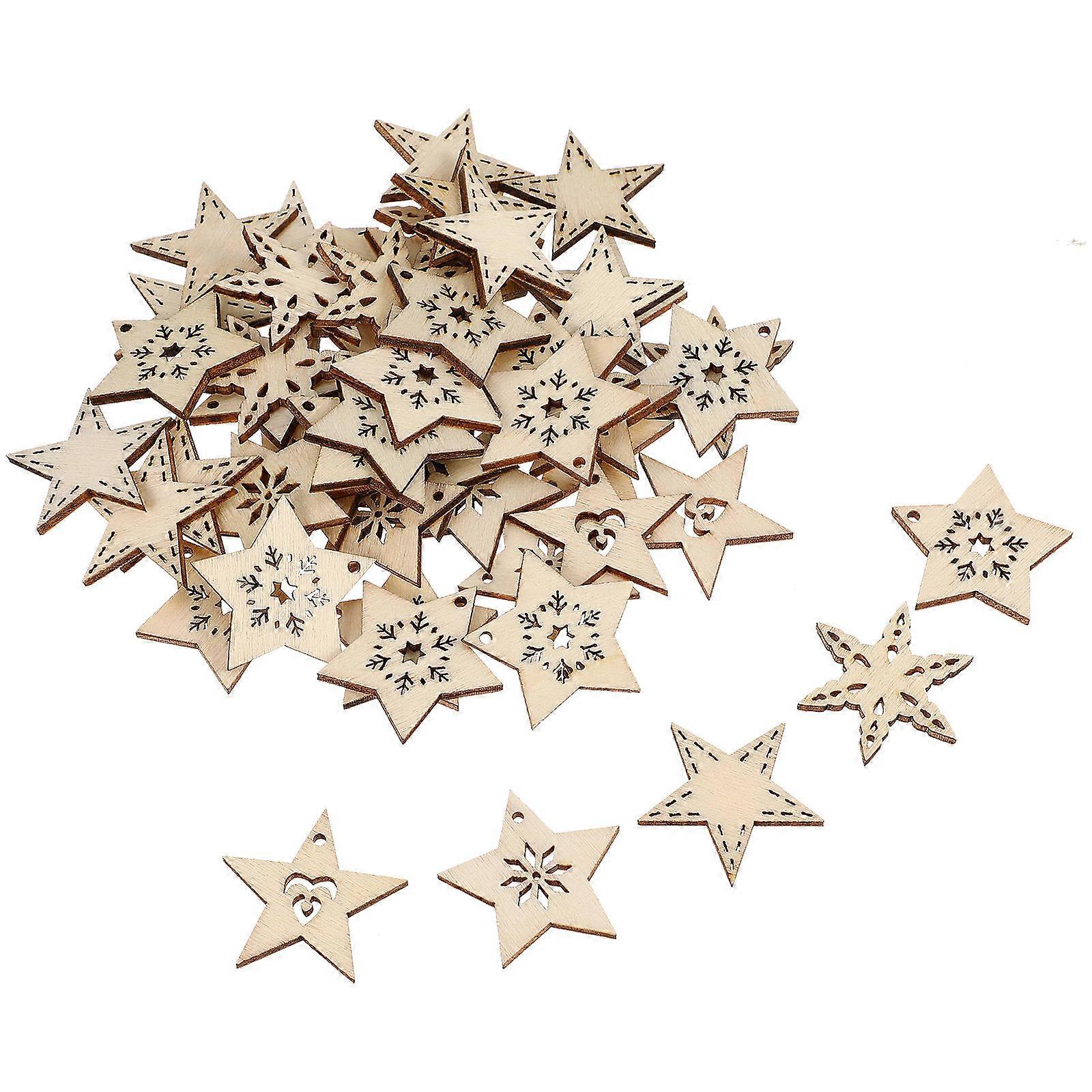 Festive Craft Supplies, Sturdy Wooden Stars for Customizing Home and Room Designs