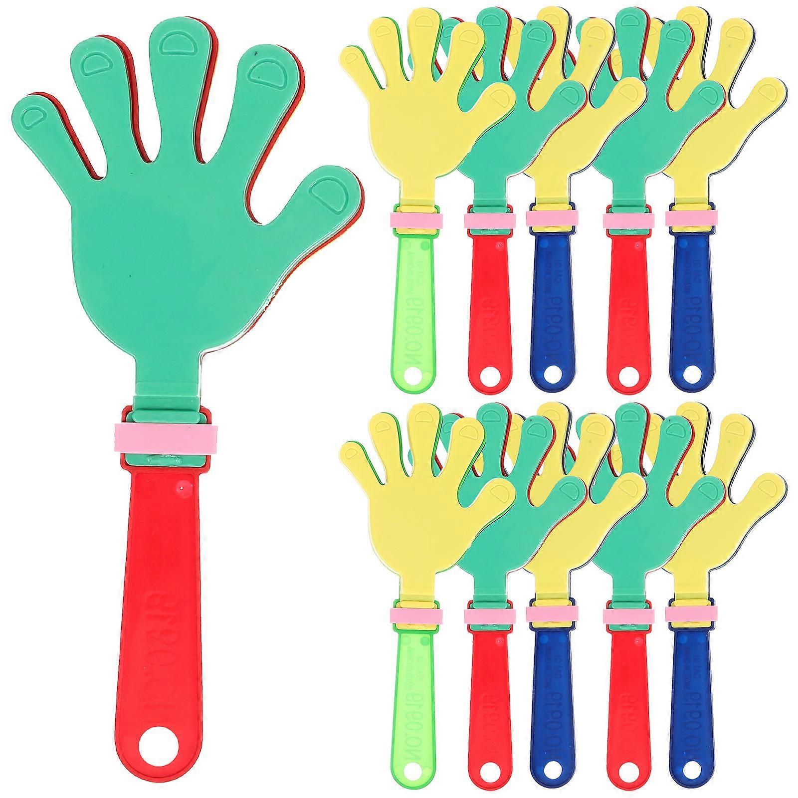 24pcs Plastic Hand Clappers for Kids Parties Assorted Colors Fun Noisemakers Toys