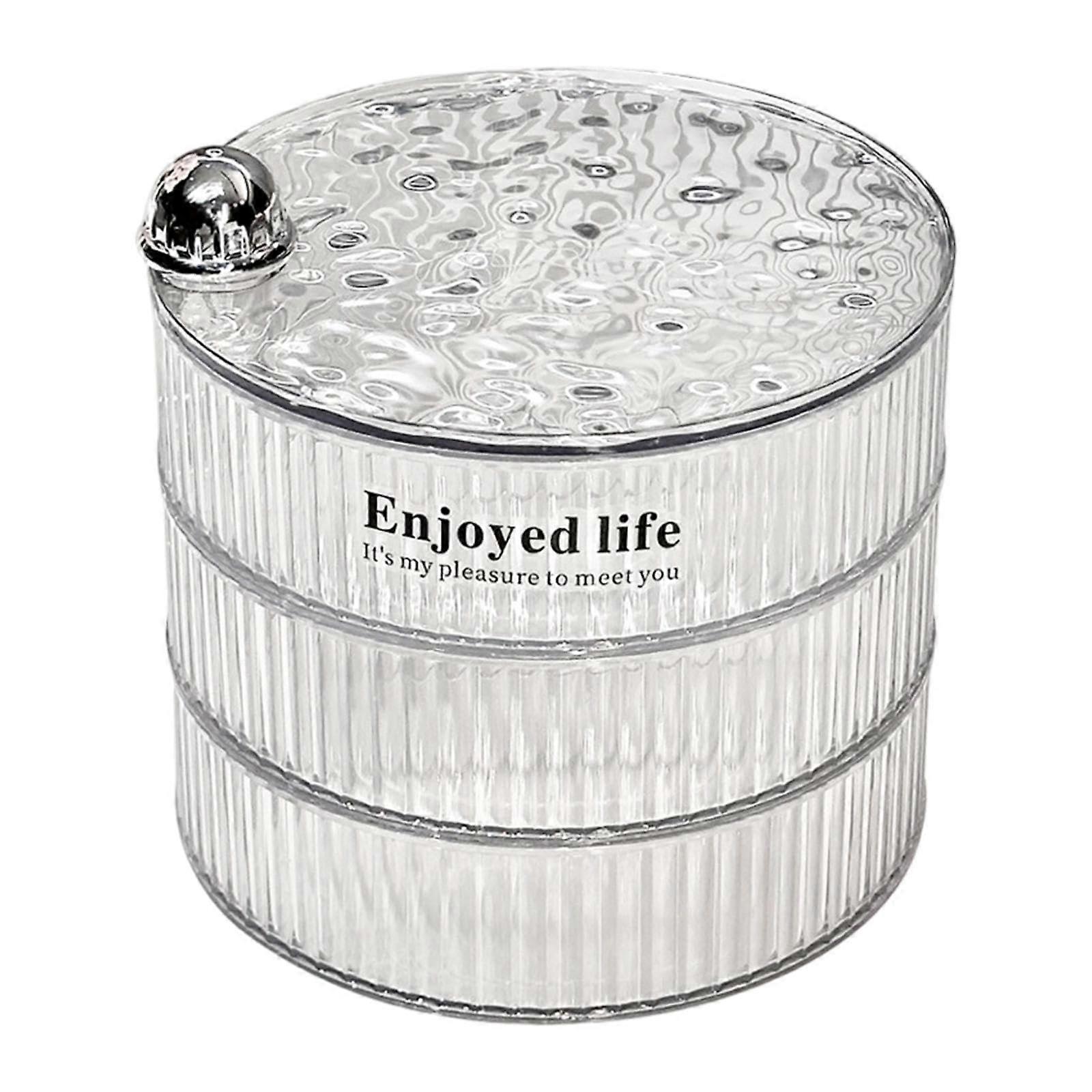 360 Degree Rotatable Jewelry Box, Multi-Functional Earring Holder, 3-Tier Organizer for Earrings, Home Storage Solution