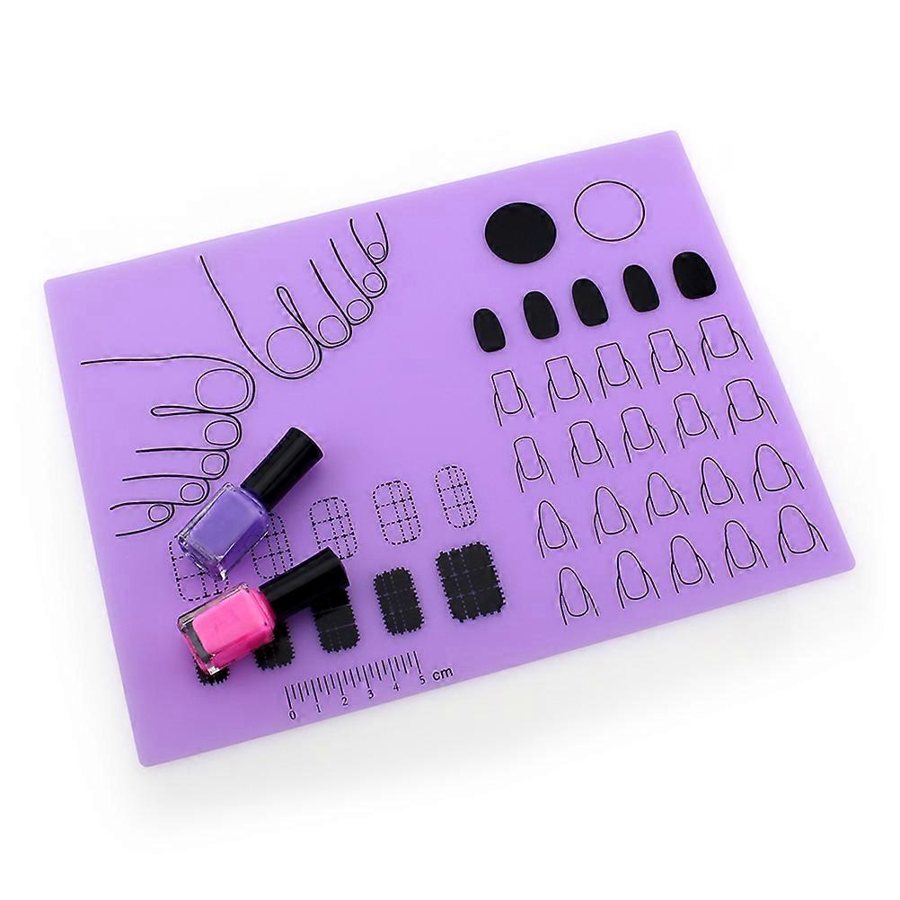 Crafting Mat Silicone Workspace Stamping Plate For Home Manicure Square 28x21cm 1Pcs
