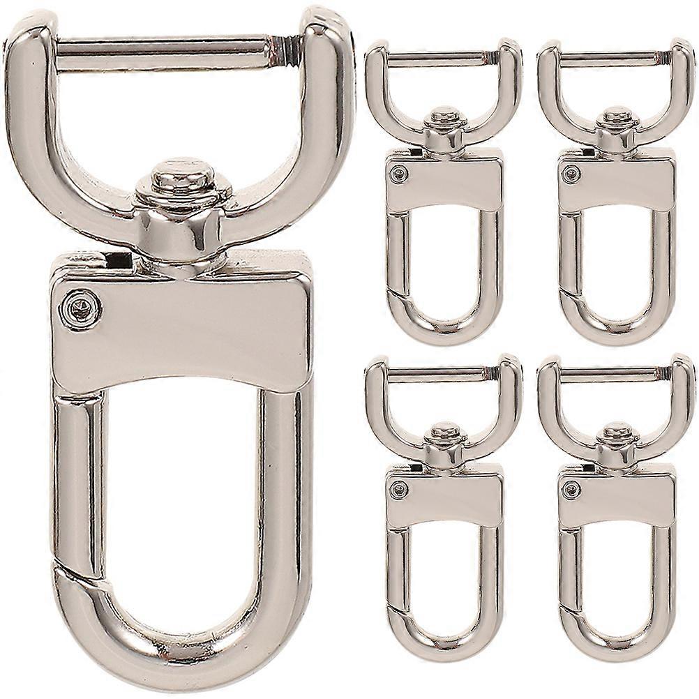 Replacement Buckles Diy Craft Bag Repair Handbag Accessories Silver Rectangular Simple Design 5Pcs