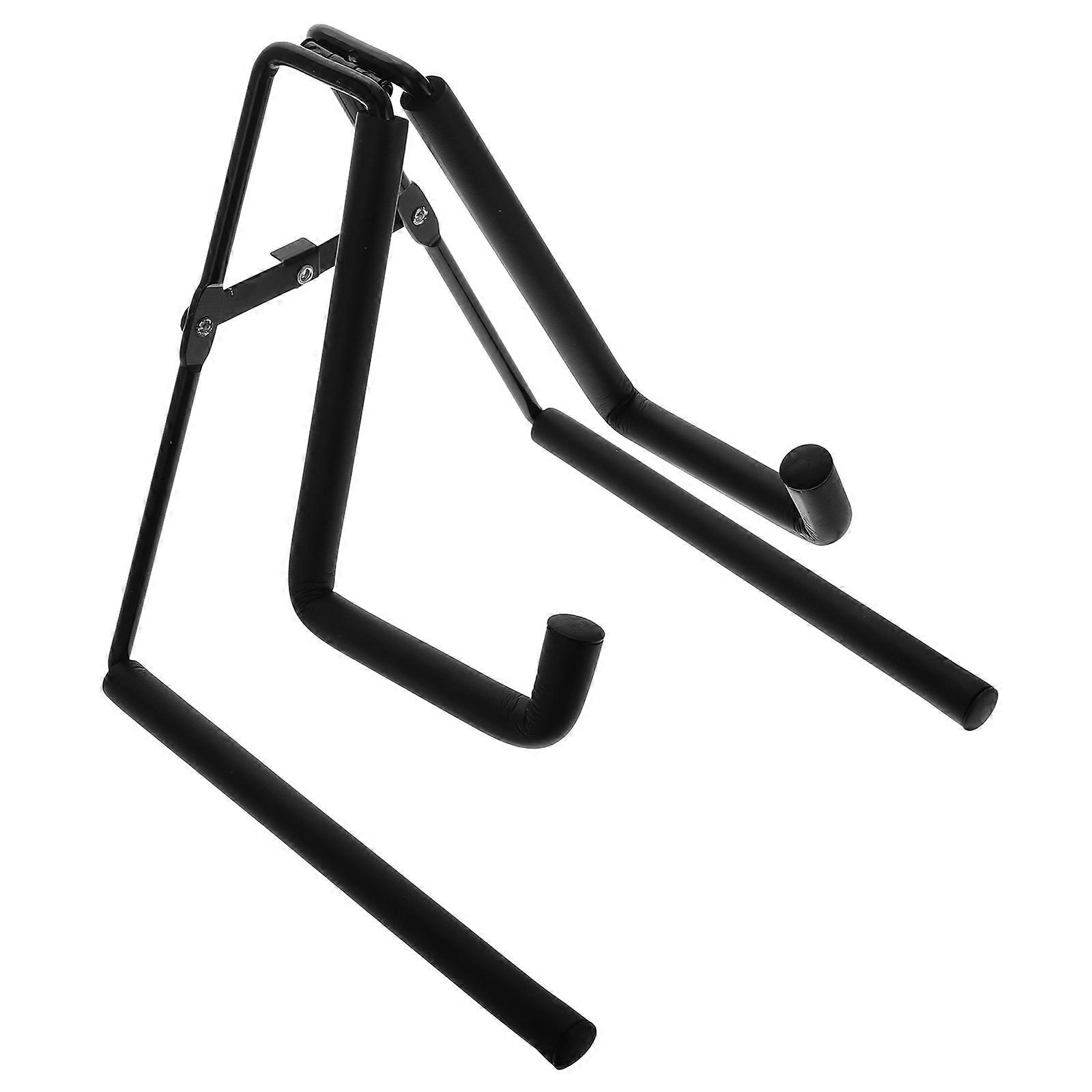 Acoustic Guitar Stand Floor Mandolin Support Rack Portable Musical Instruments Black Compact 1Pcs
