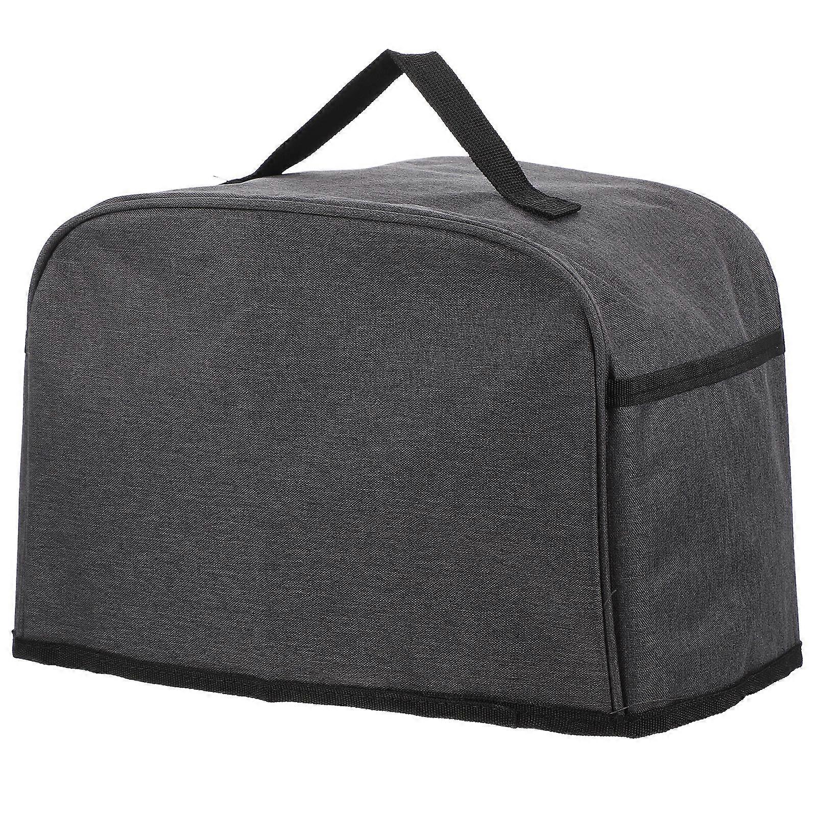 Appliance Protector Cover for Bread Maker   Scratch Resistant, Easy Clean, Side Pouch Storage, Stain & Spill Protection, Stylish Black Linen Design