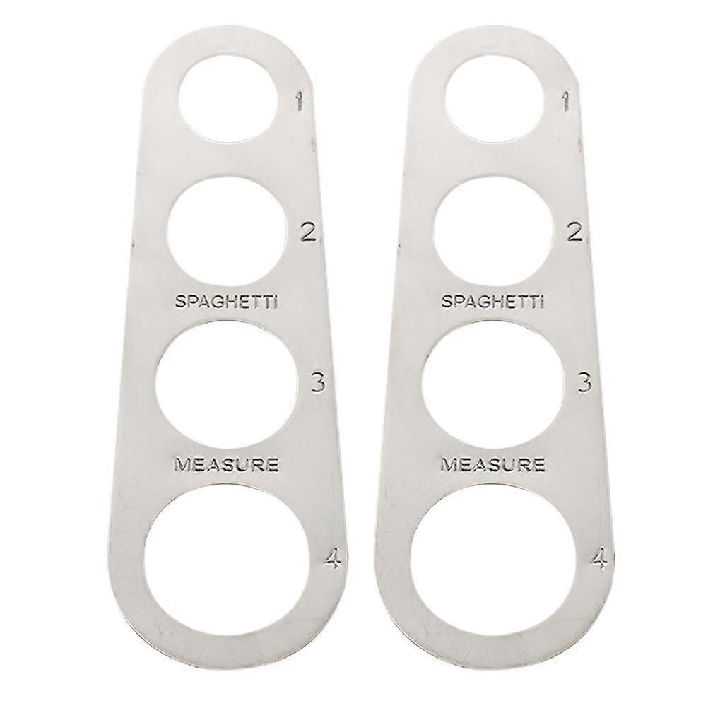 Spaghetti Measuring Tool Pasta Portion Control Gadget for Home Cooking Silver 2Pcs
