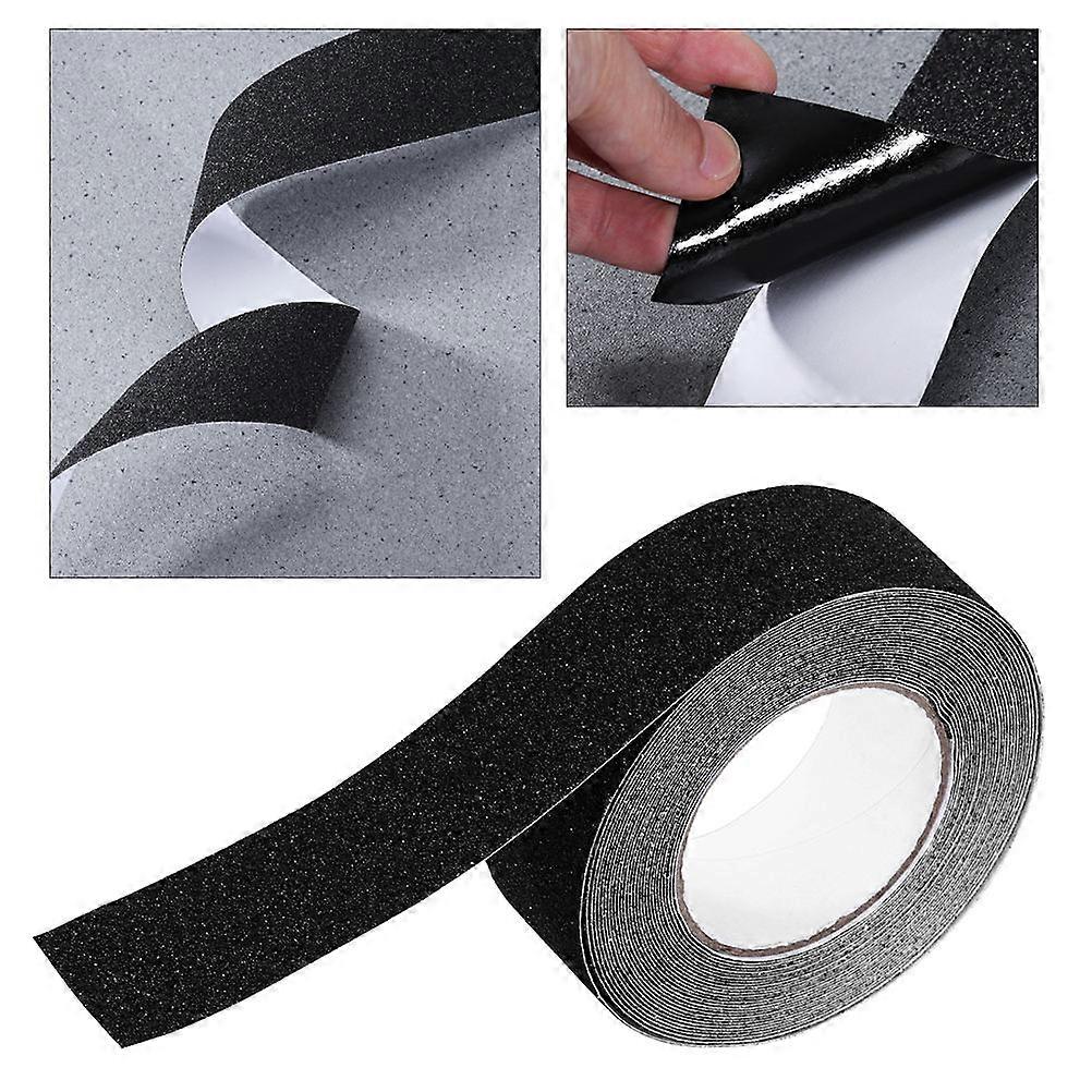 Non Adhesive Backed Tape Anti Slip Tape For Floors Scaffolding Public Places 15 x 60cm Black 1Pack