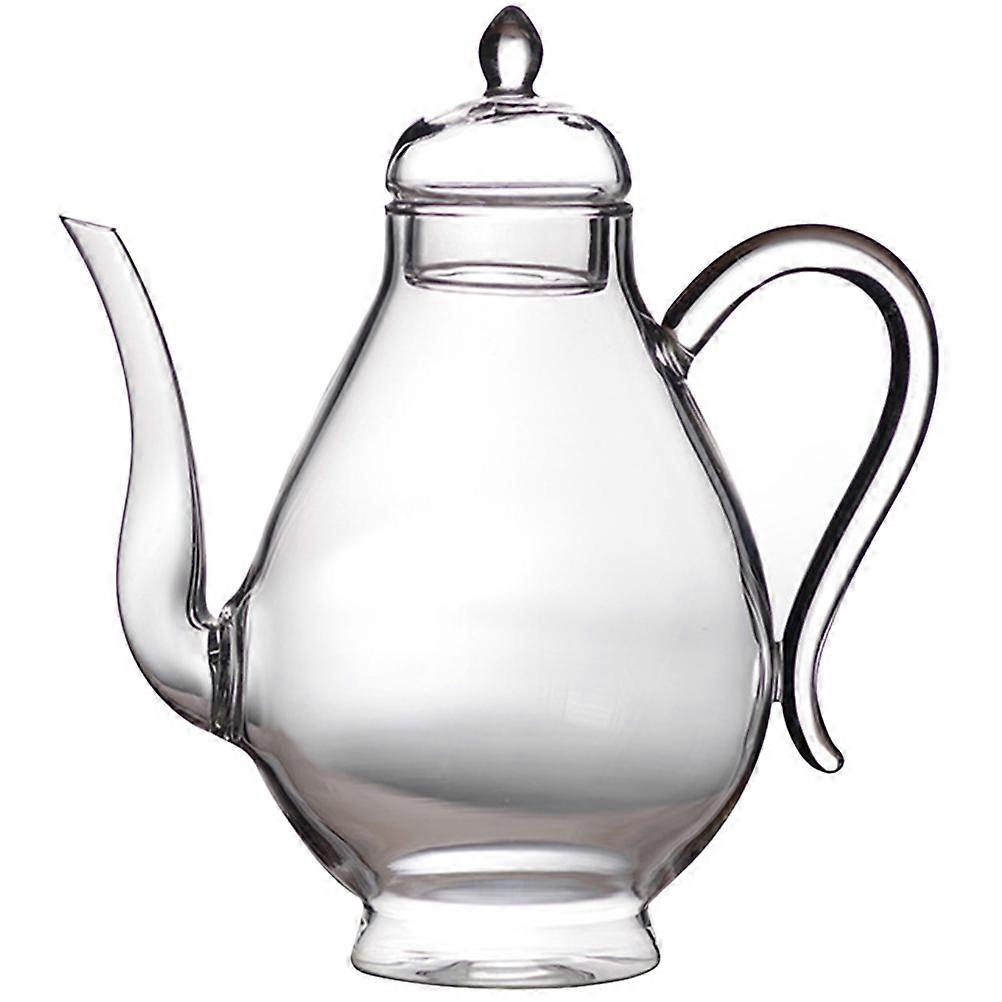 Clear Glass Teapot For Home and Office Use Pleasing Shape 19.00X15.00X10.00CM Suitable for Herbal Tea 1Pack