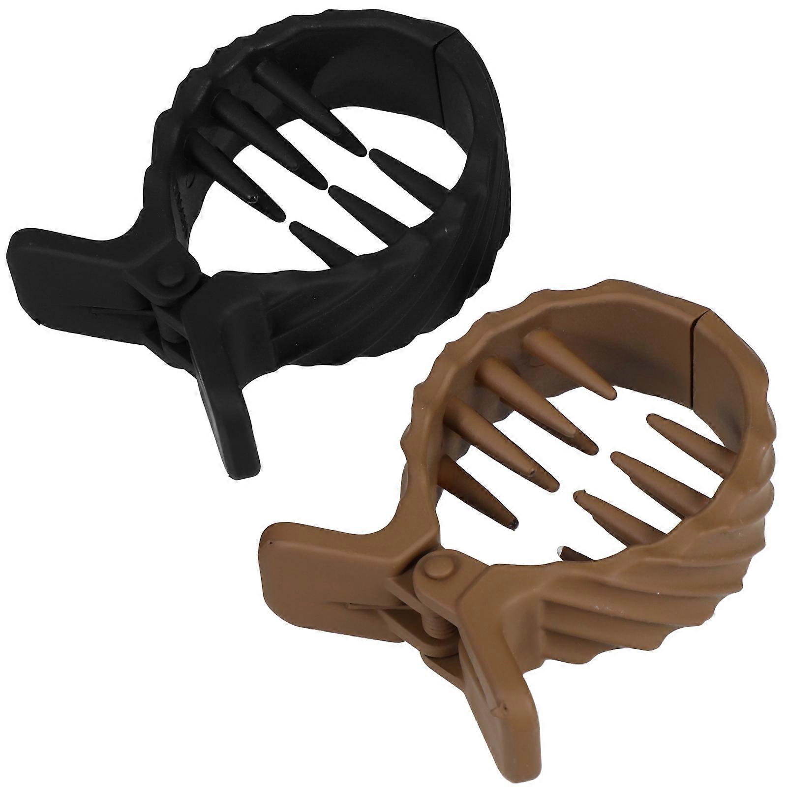 Ponytail Holder Hair Clips Jaw Clips Versatile Match Assorted Color 2Pcs