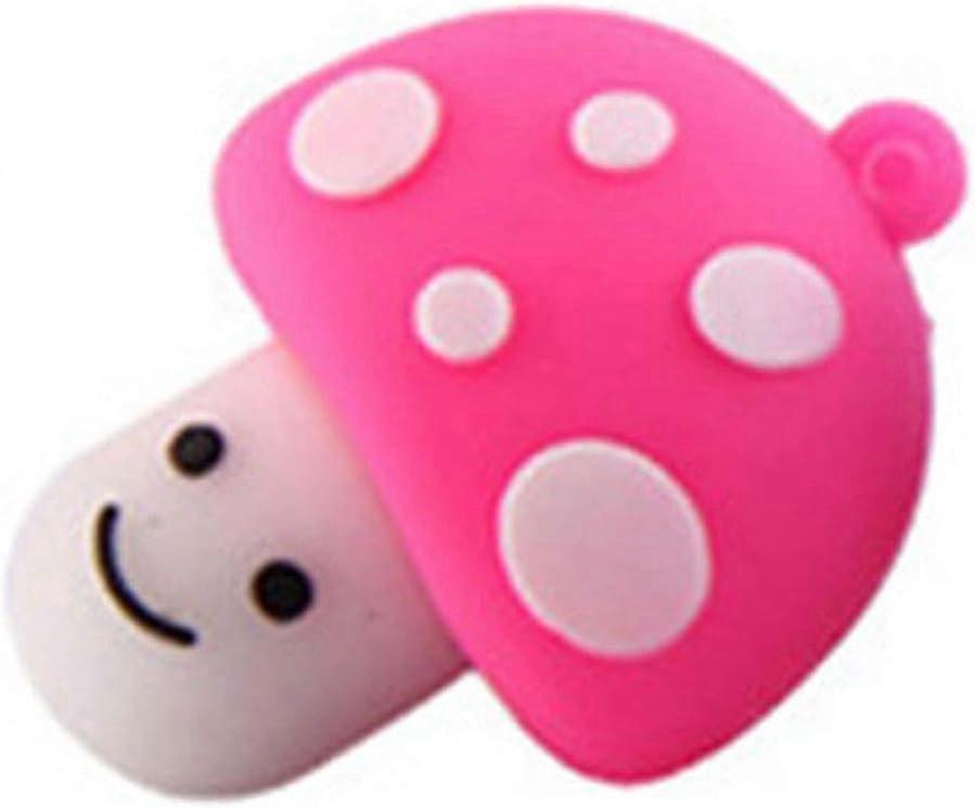 Silicone U-disk Pink Small Mushroom Thumb U-Disk, 32G