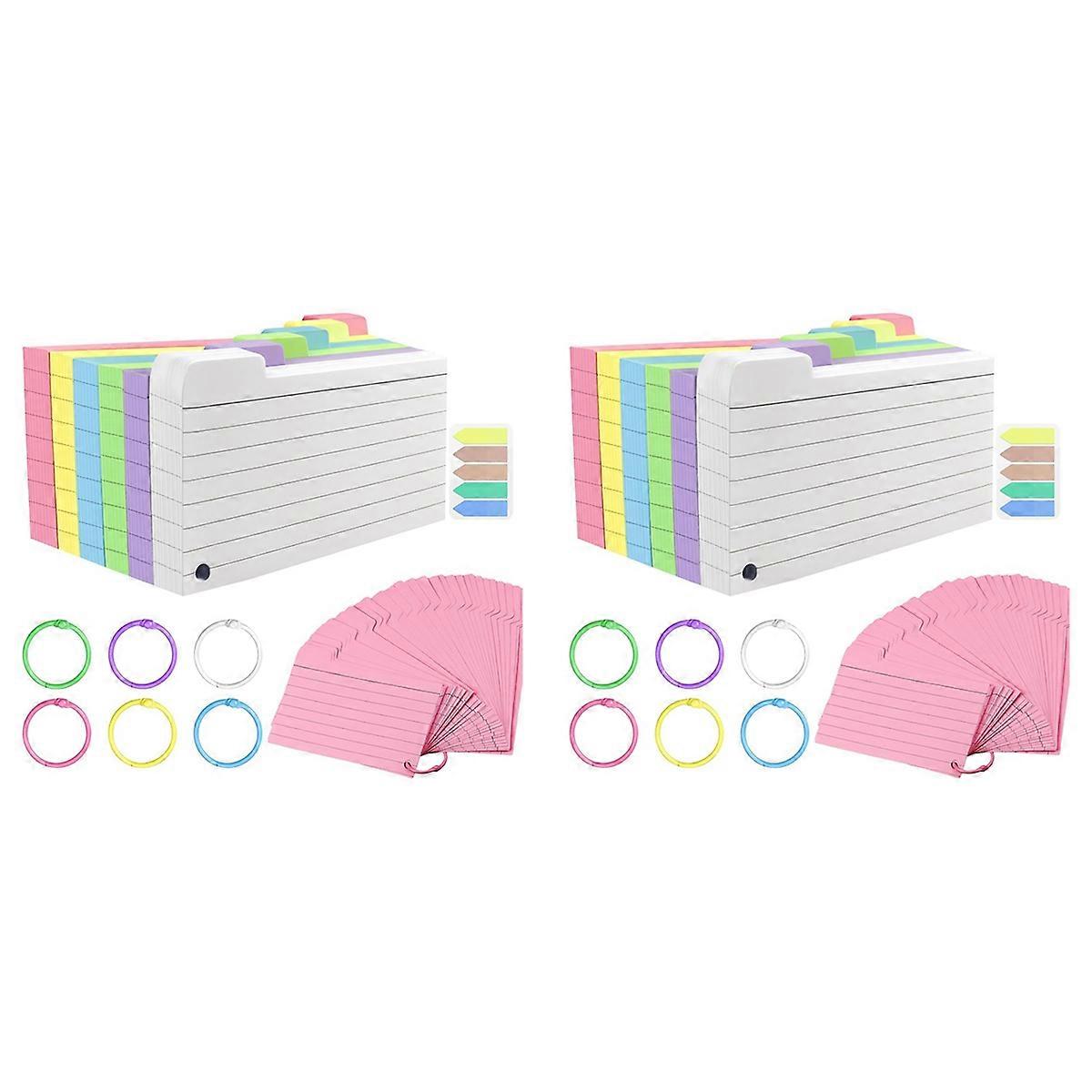 300 Pack Index Cards, 3inch x 5inch Ruled Index Cards with Ring