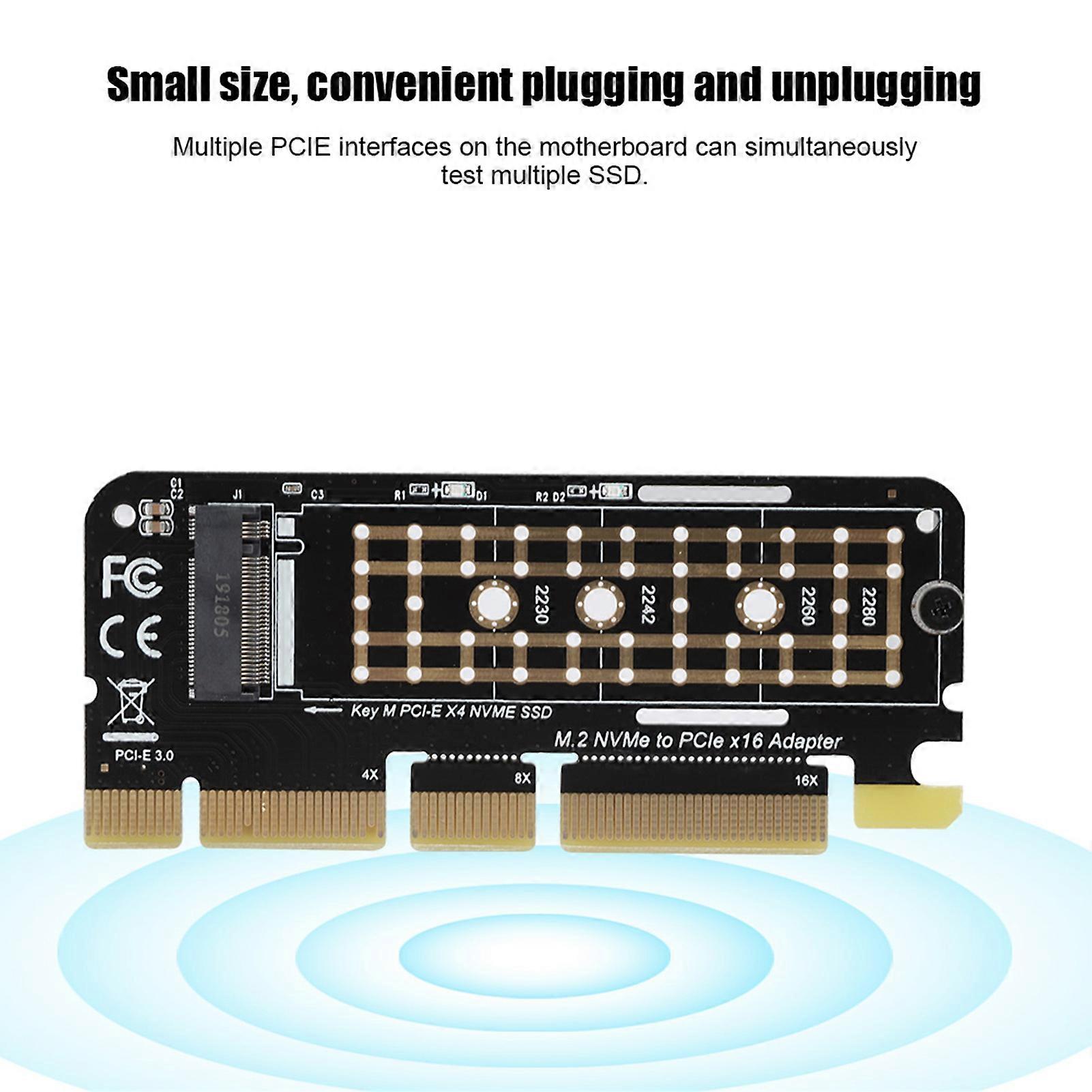 M.2 NGFF to PCI-E 3.0 X16 SSD Riser Card PCENVME-N05 with Cooling