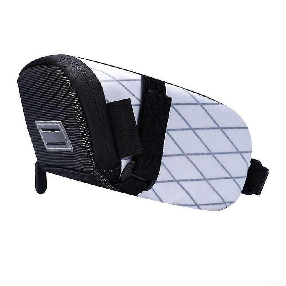 Practical Bicycle Bag, Reflective Saddle Storage for Cycling Essentials (White) White