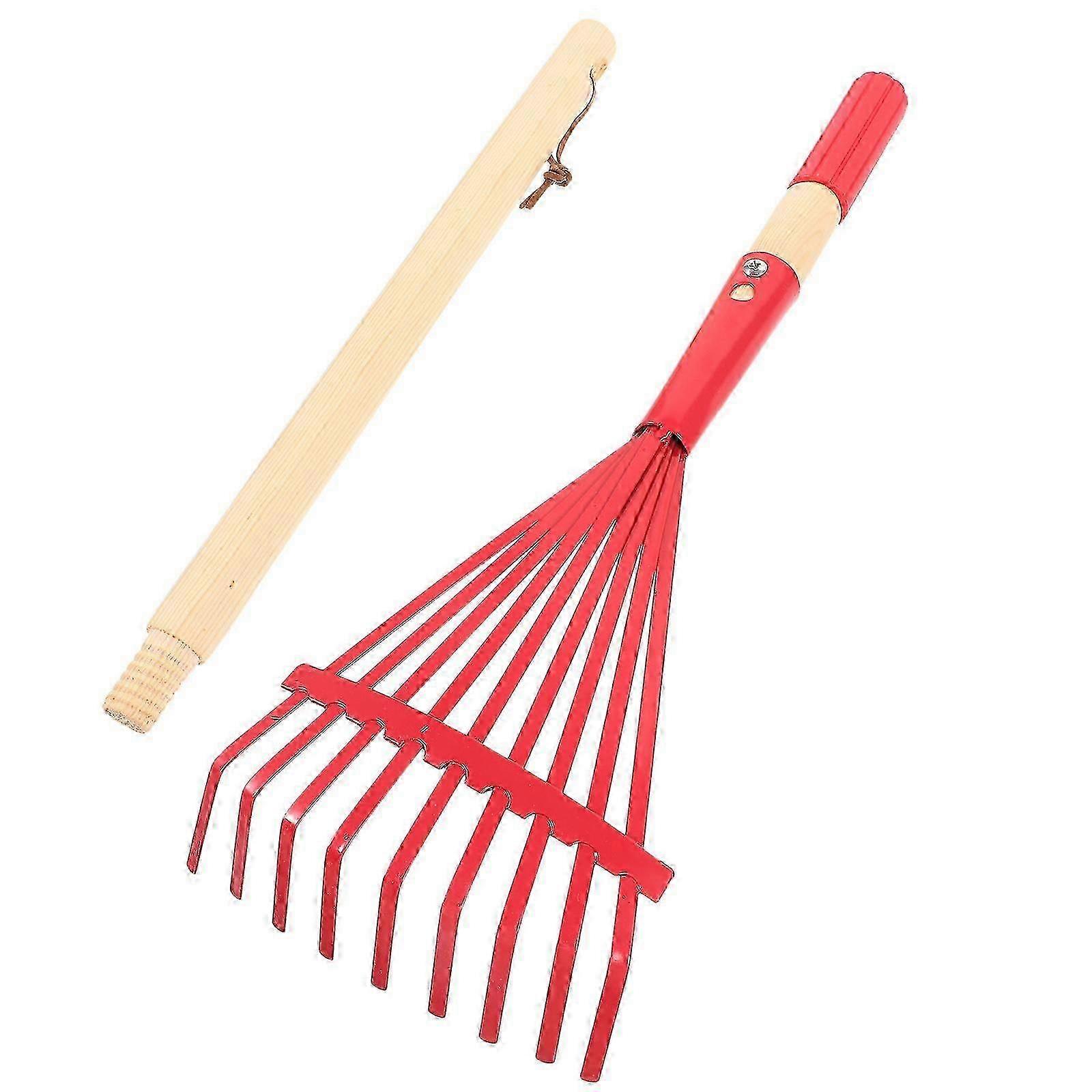 Handheld Gardening Rake Leaf Cleaning Detachable Small Rake for Children