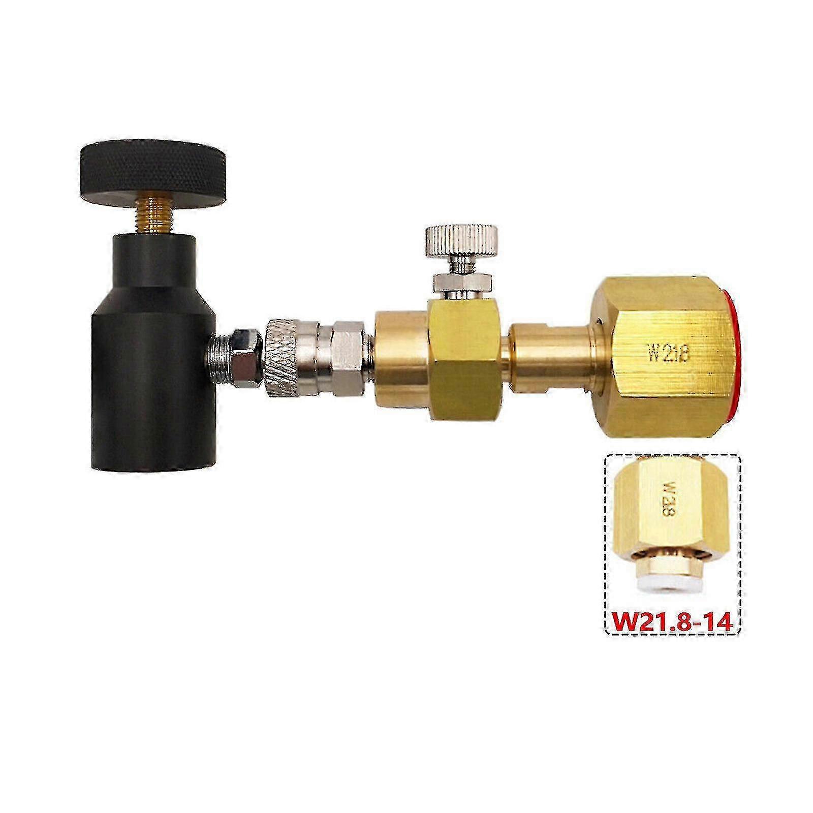 Refilling Adapter Kit for Compatible Brand Quick Connect W21.8 to CO2 Tank