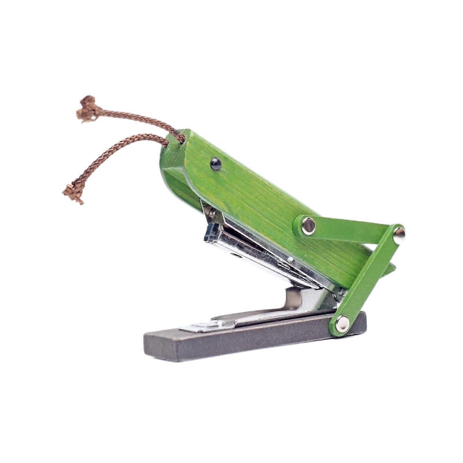 Grasshopper Stapler, Tabletop Stapler, Animal-Shape Desk Accessory, Grasshopper Green, Plastic, 20-Sheet Capacity