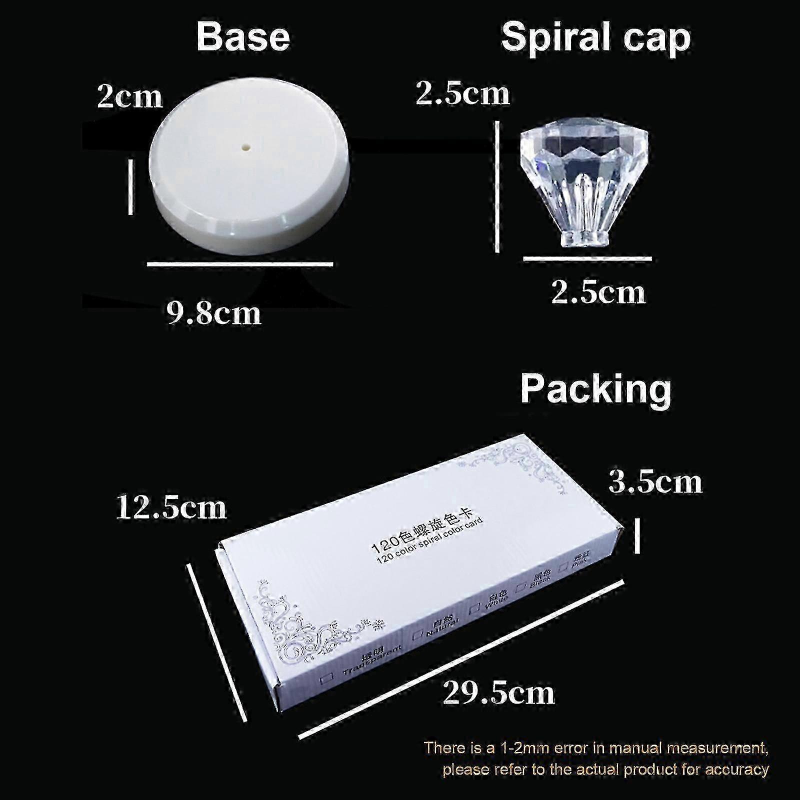 120 Sticks Nail Art Color Card Display Stand Spiral False Nails Display Cold Chart Shelf Practice Tools For Salon Polish Gel Show
