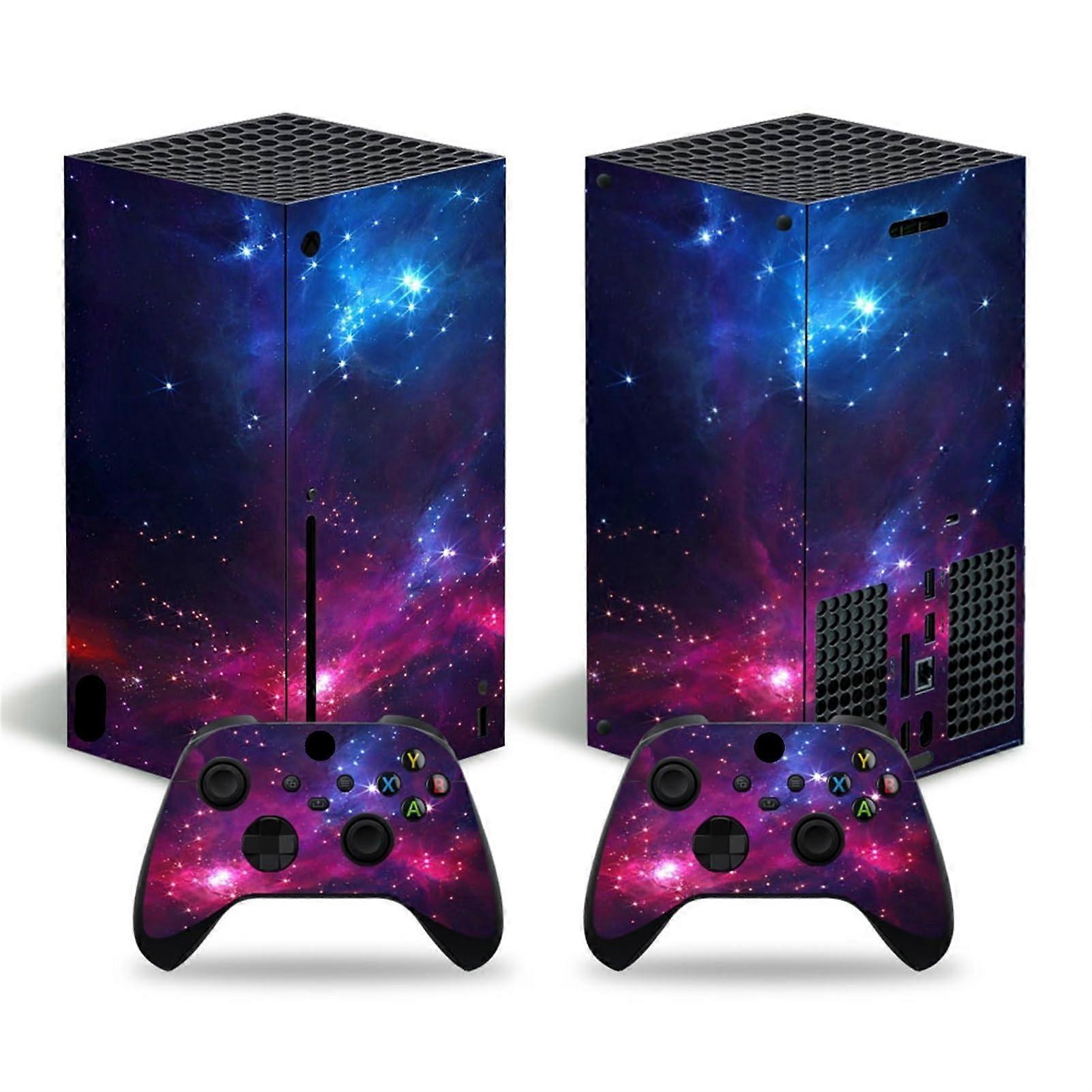Vinyl Skin Sticker Cover for Xbox Series X Console and Two Wireless Controllers, Bubble-Free Design, Durable Material