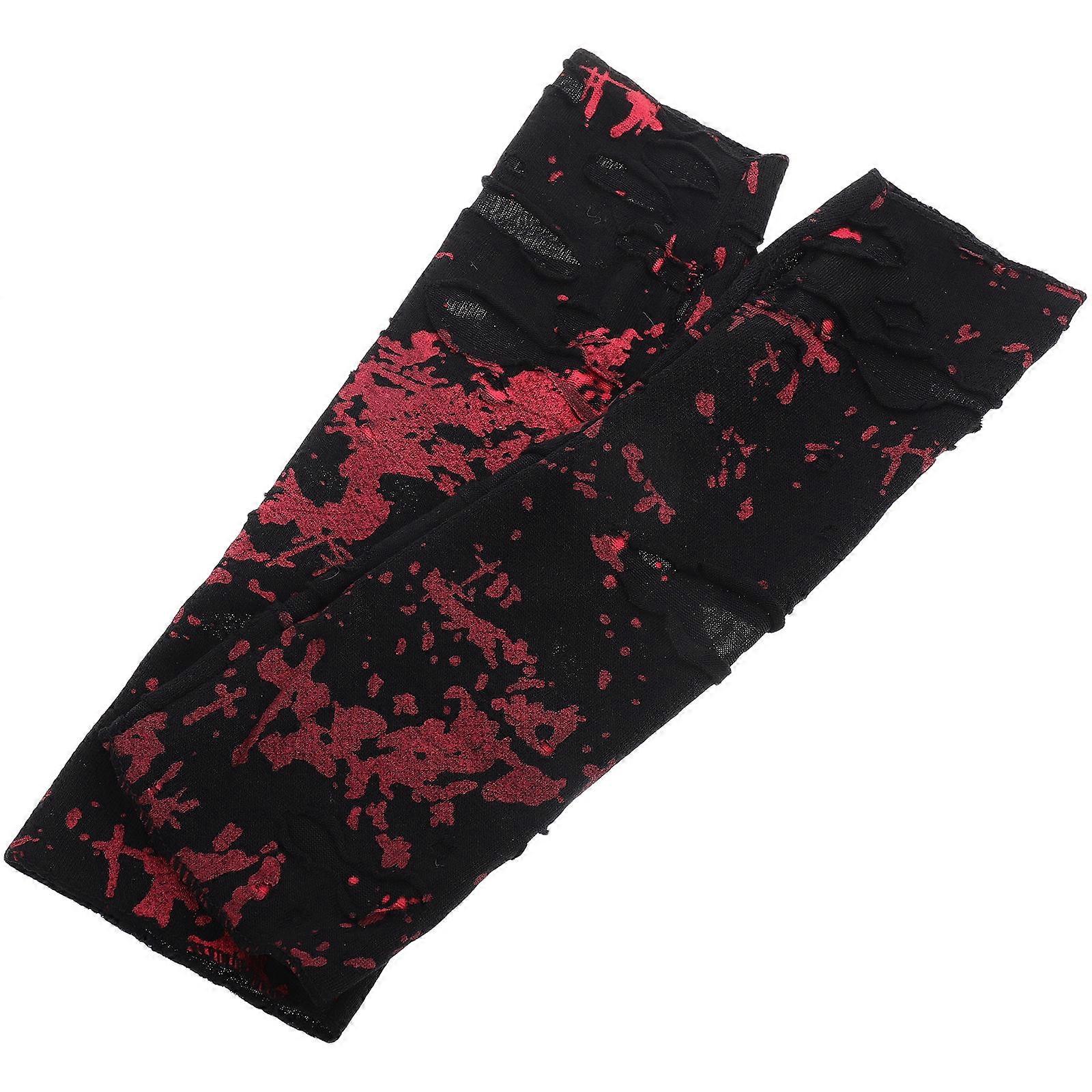 Elastic Punk Gloves Dark Style Arm Warmers For Street Dance Performances 1Pair