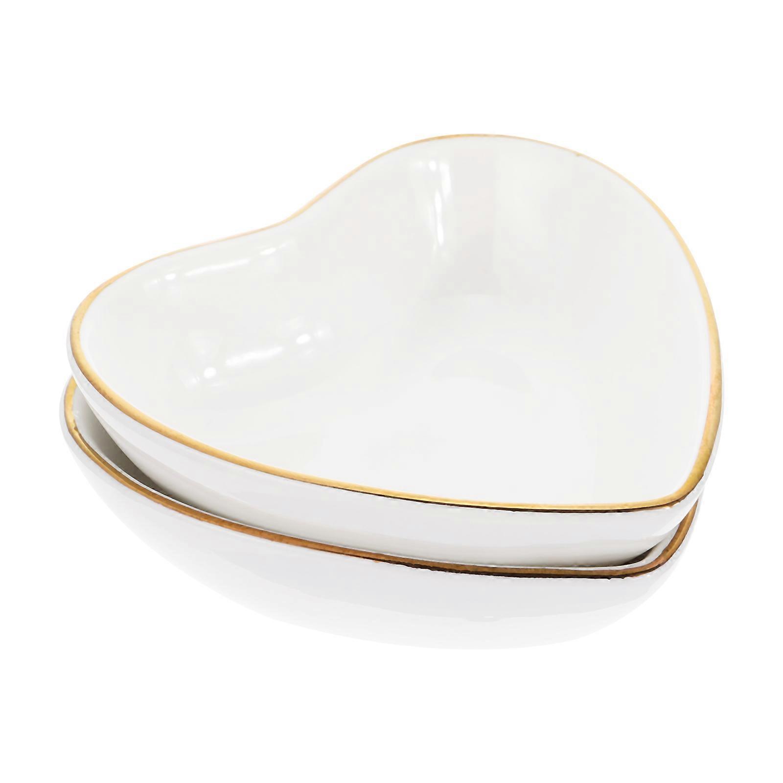 Ceramic Dipping Dish Seasoning Dishes Small Plates Restaurant Use Serving Fruit 2Pcs