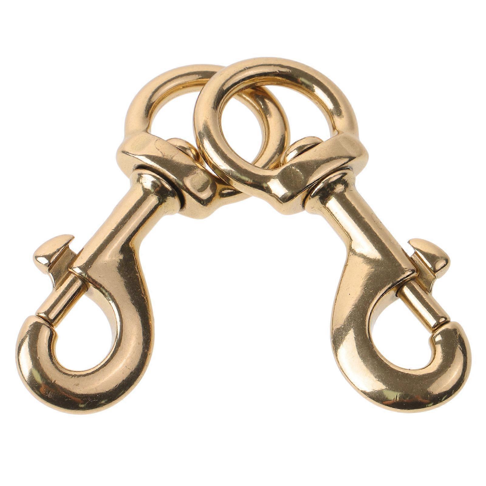 Brass Flagpole Clips with Rotating Eyelets – Durable, Lightweight, Corrosion Resistant Flag Fixing Buckles for Outdoor Use