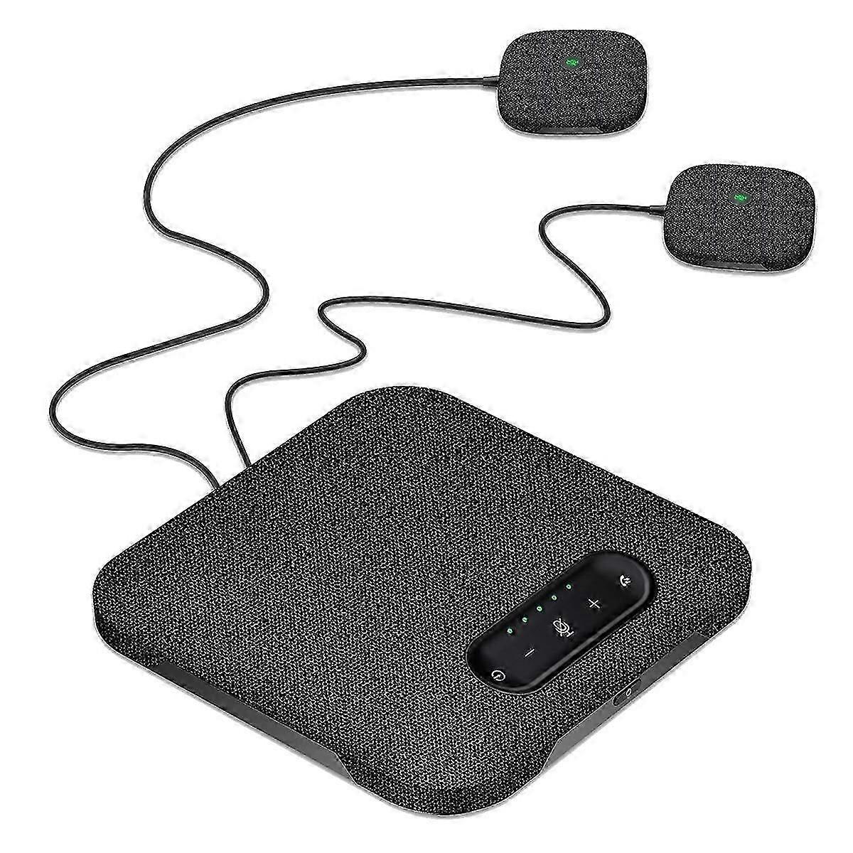 USB مكبر صوت مؤتمر فيديو لاسلكي مدمج 4 ميكروفونات هاي فاي المتكلم 2 تمديد ميكروفون 360