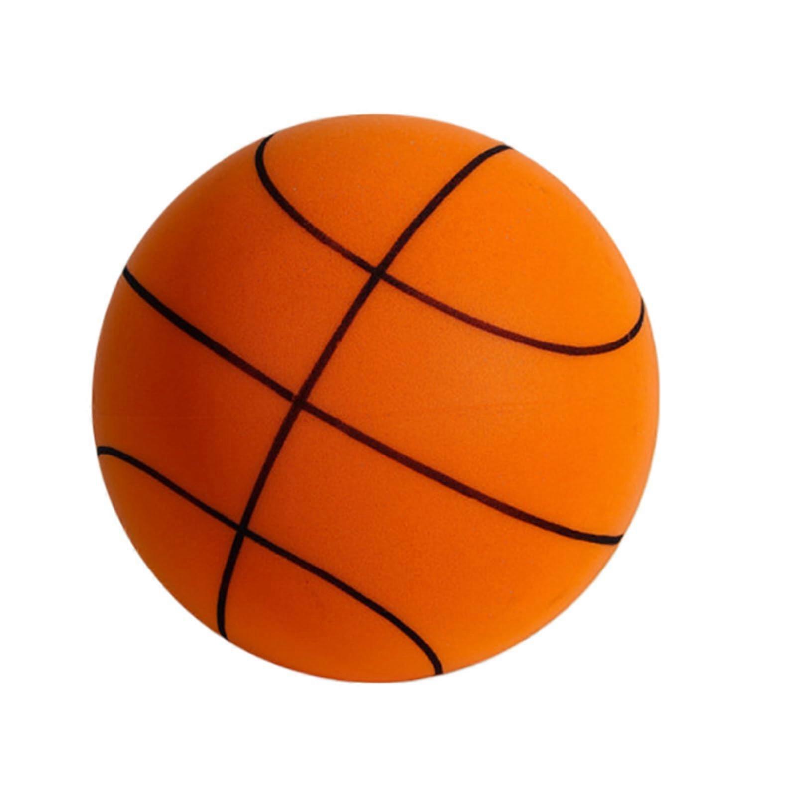 Improved Quiet Airless Foam Basketball, Size 3/5/7, Density Silent Training Ball Orange1 24CM