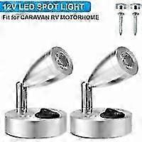 12V LED Reading Light with Adjustable Switch for Caravan and Boat Interiors (2 Pack)