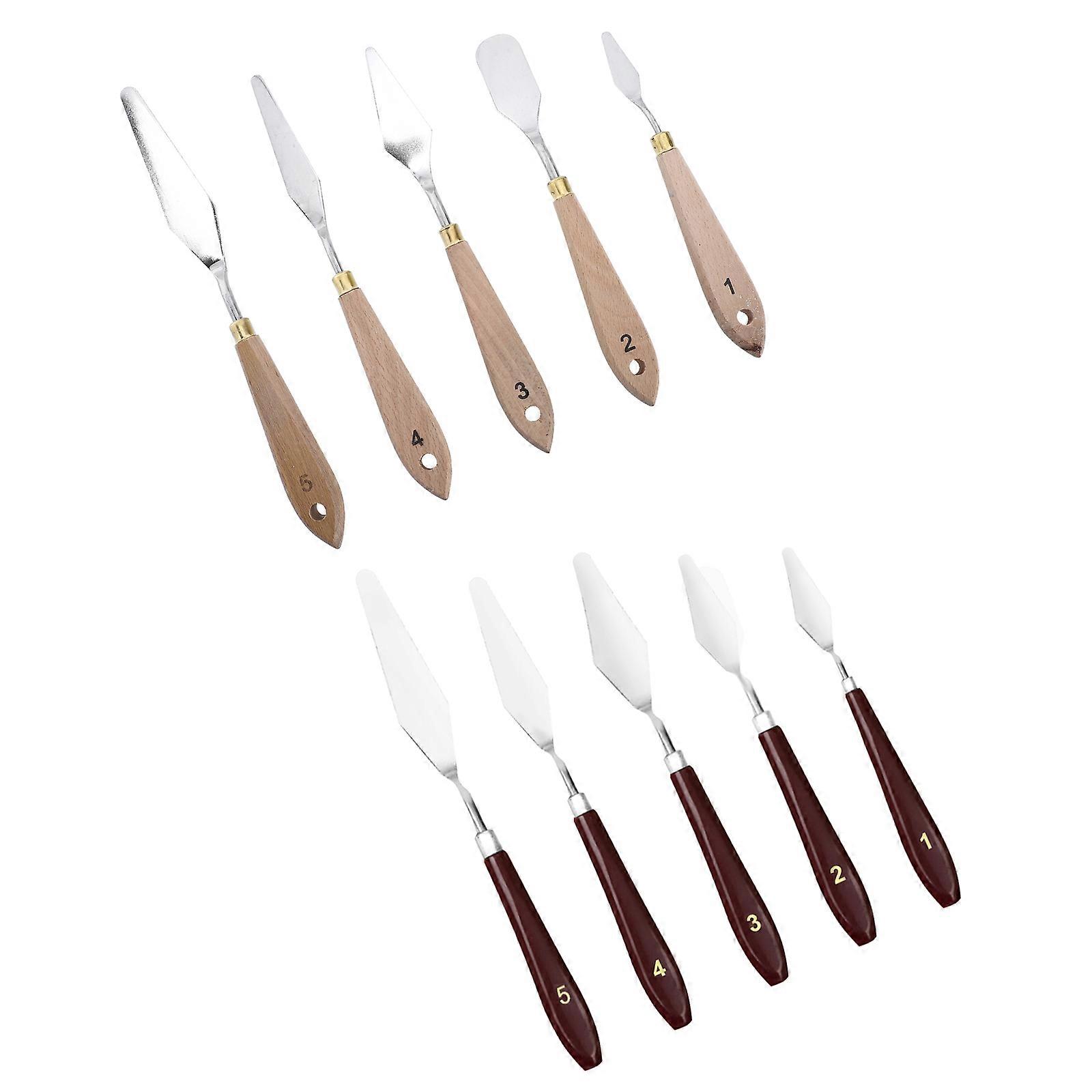 Painting Tools For Painters Spatula Set Wooden Handle Design Oil Painting Projects 10Pcs