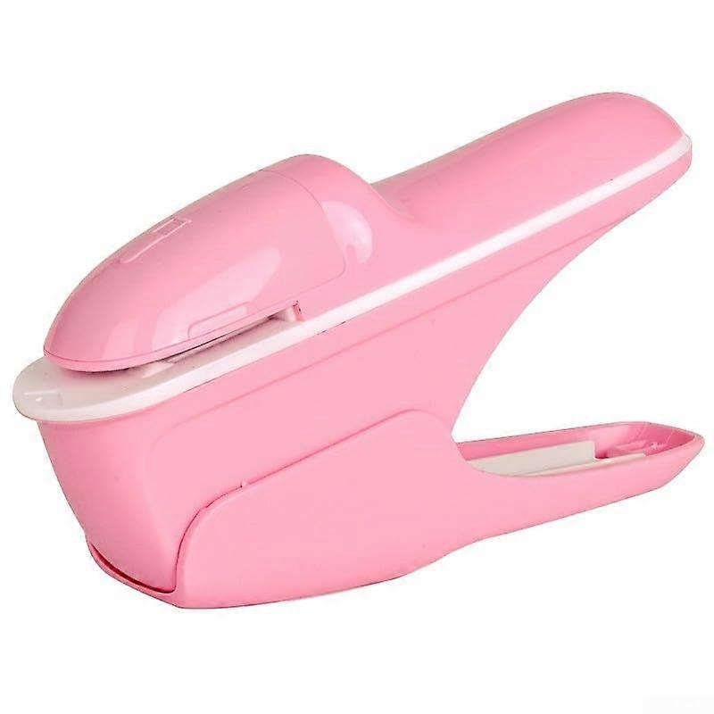 Space-Saving Eco-Friendly Stapler - Pink, Staple-Free Binding Up To 79 Sheets In Any Setting
