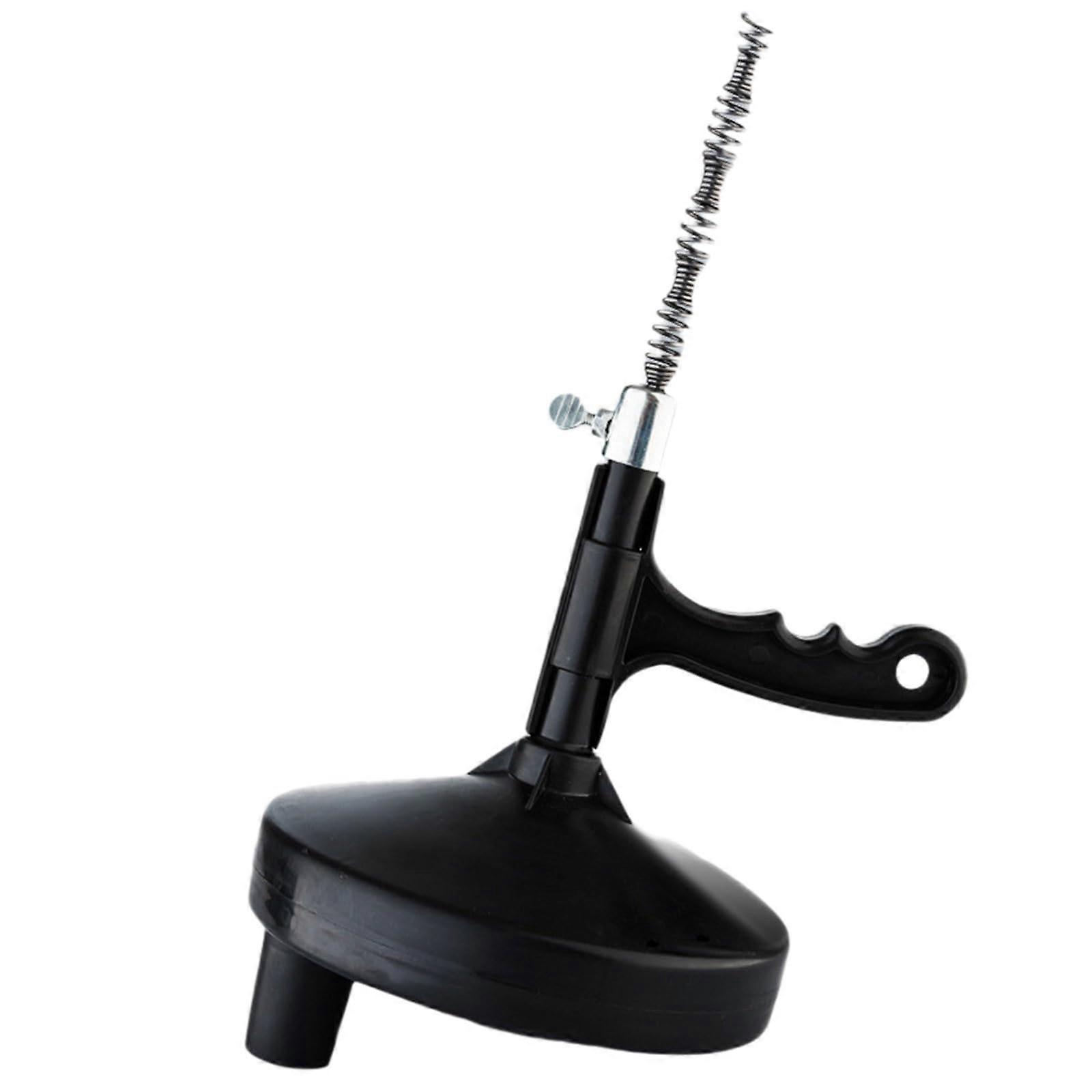 Pipe Unblocking Tool, Drain Unblocking Hand Tool, Toilet Spring Wire Cleaner, Kitchen Unplugging Device, Black, One Size
