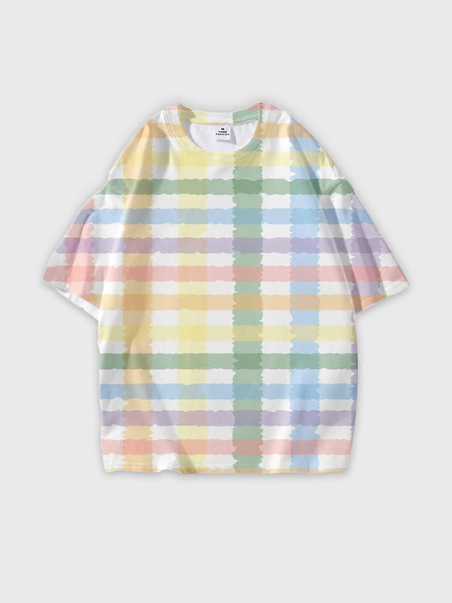 T-shirt round neck Pattern loose short sleeve JW538