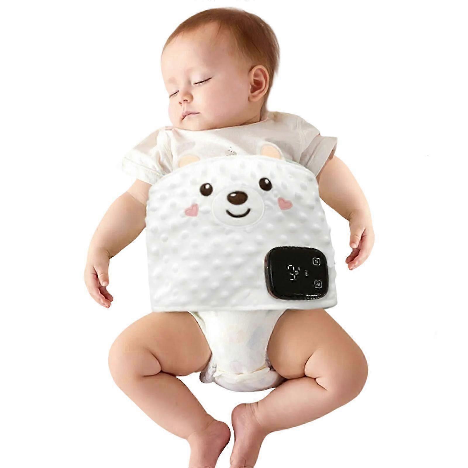 unbrand Cartoon Baby Bellyband Breathable Tummy Wrap Belt 7-Speed Vibration Adjustable Infant Stomac