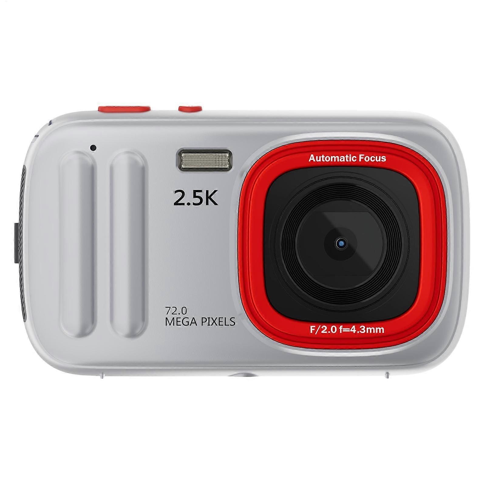 Digital Camera for Kids, 72 MP Compact Professional Camera, Portable Small Camera for Photography and Video, Silver