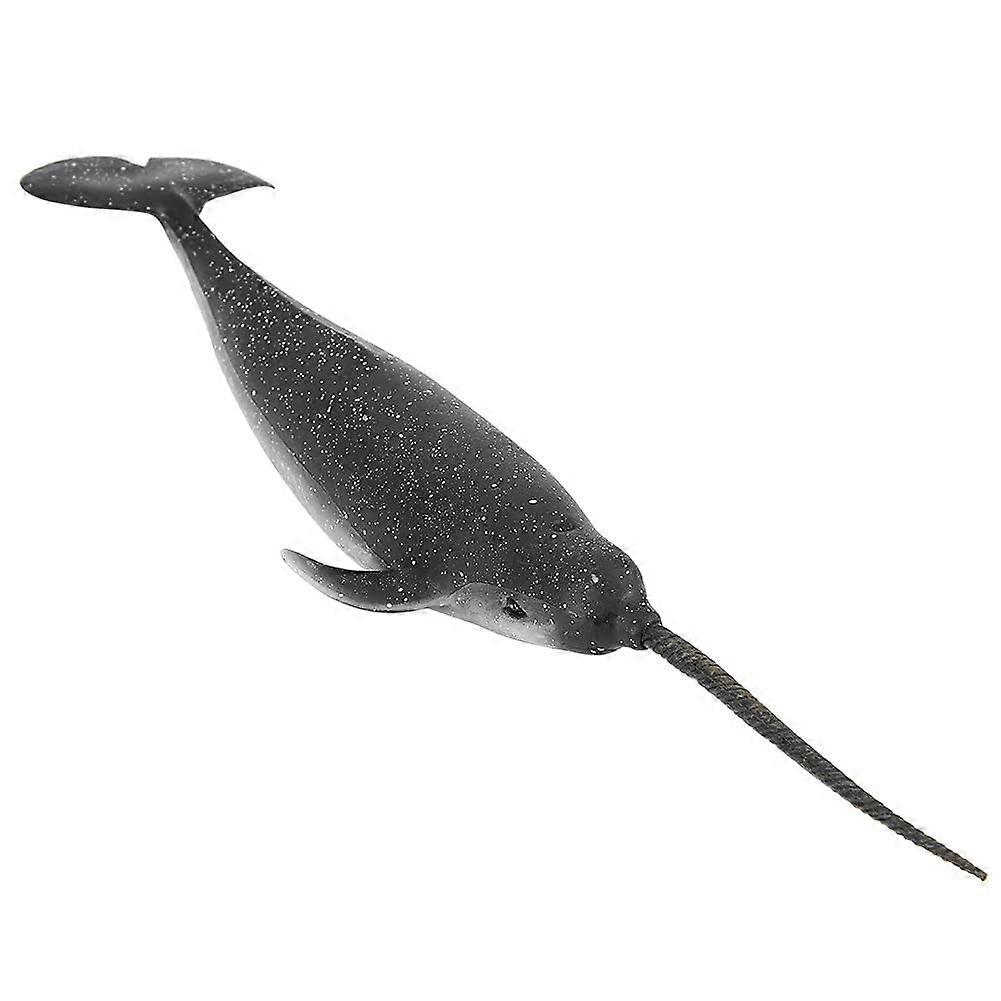 High Simulation Narwhal Figurine Model for Kids, Durable Plastic, Realistic Design, 10-Inch Size
