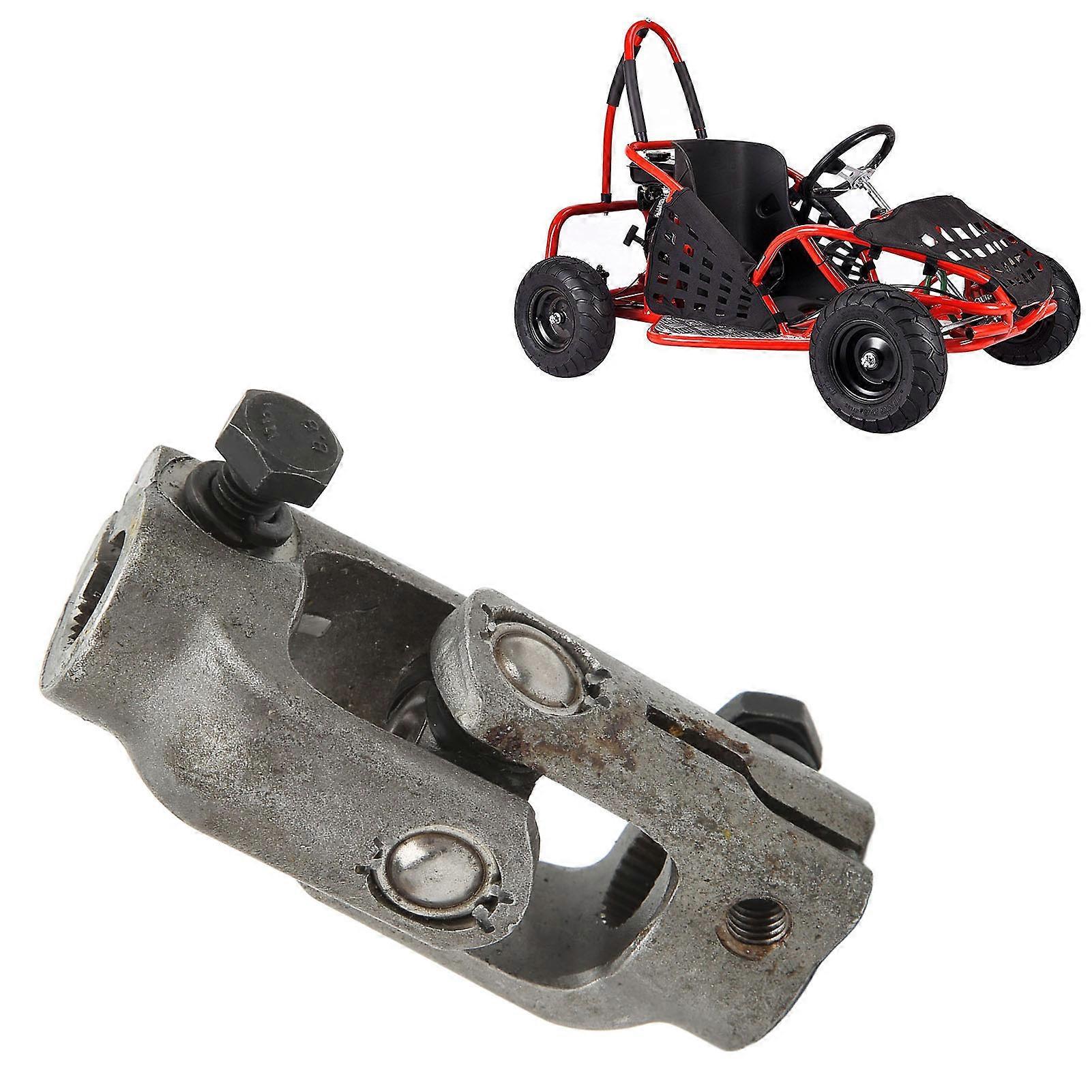 Steering Universal Joint 30T 14mm Steel Alloy Heavy Duty Steering Knuckle Coupling Joint for Go Karts ATVs UTVs 