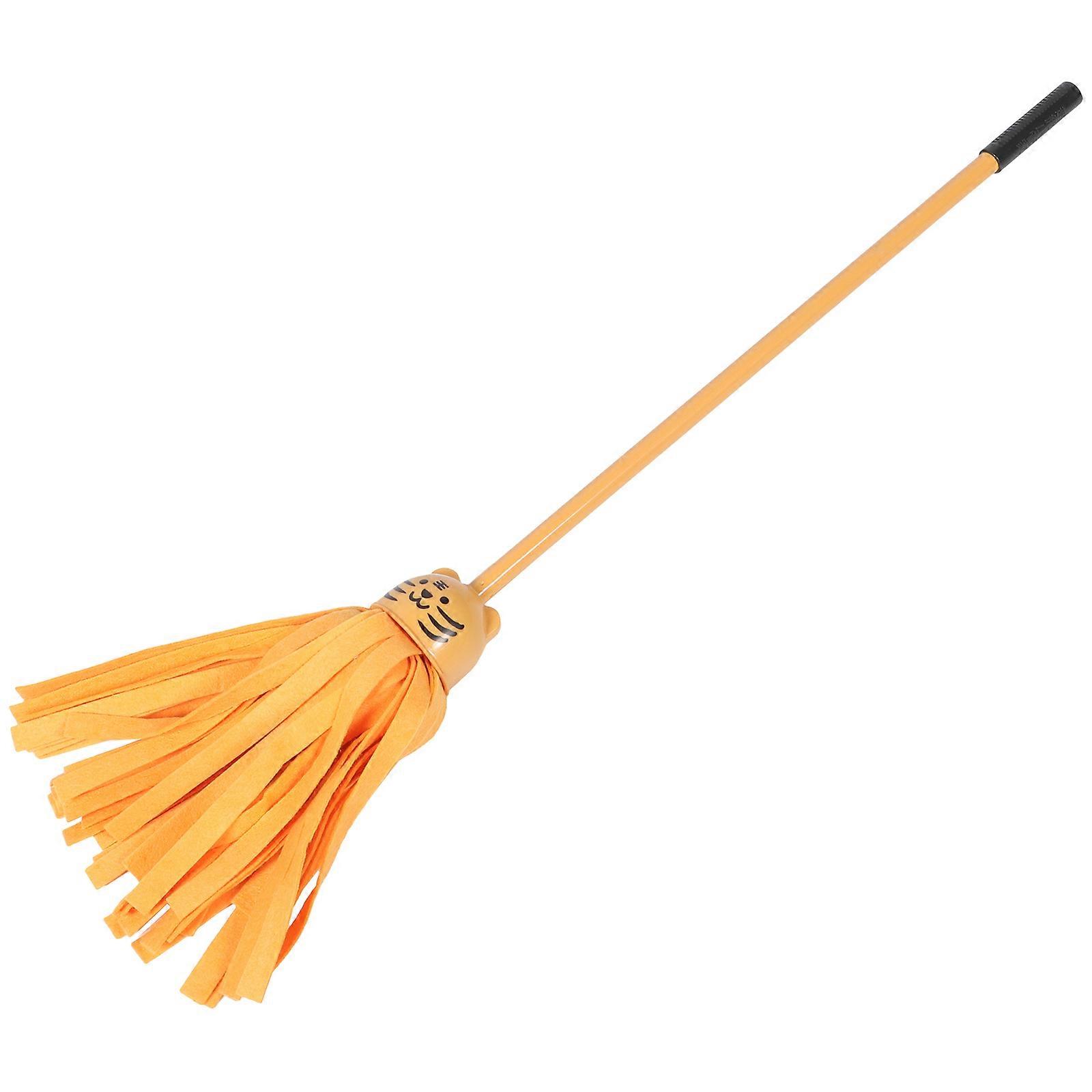 Orange Plastic Cleaning Brush for Kids Toy Simulation Tool for Pretend Play and Learning Fun